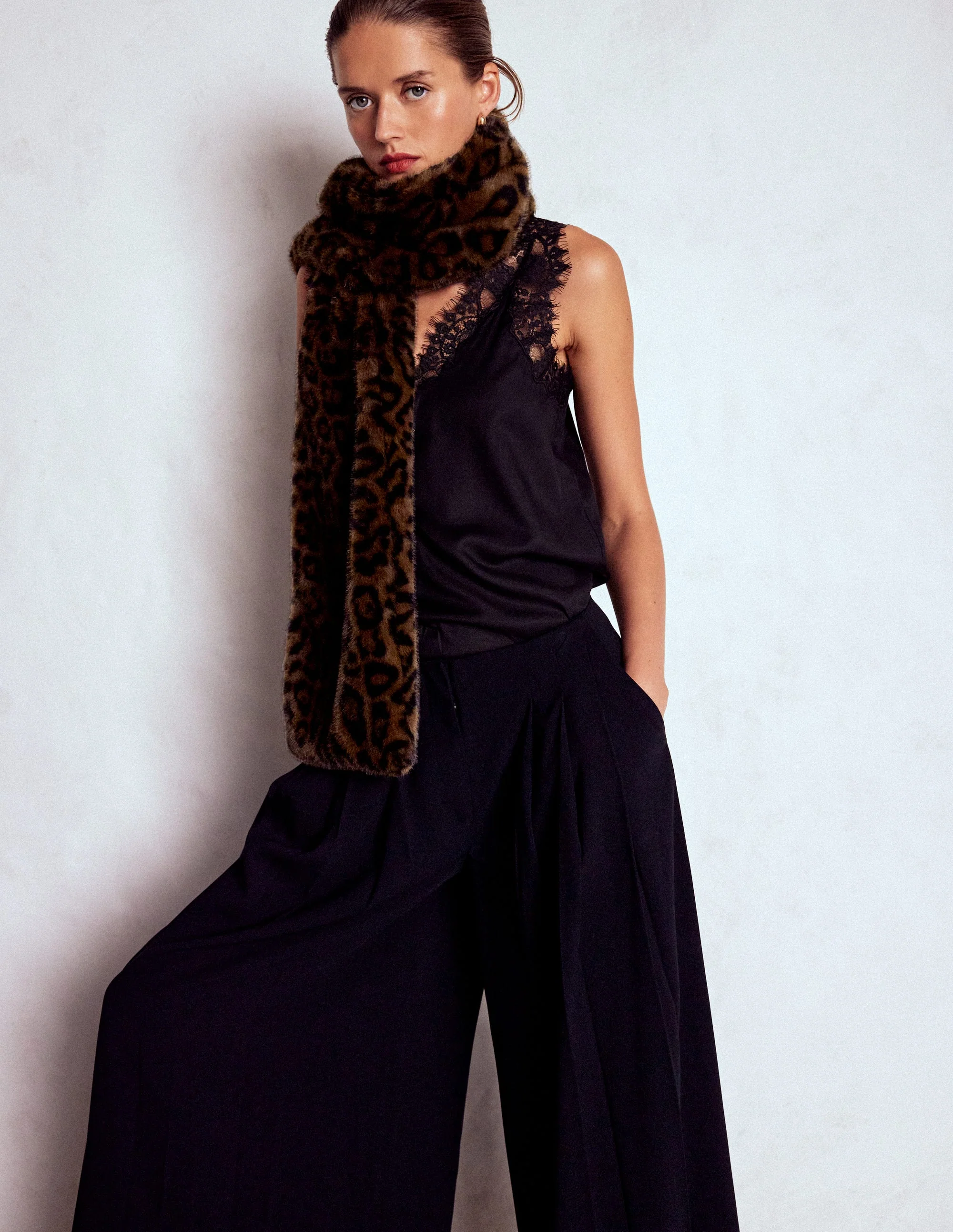 Kunstfellschal-Mohair, Leopardenmuster - Image 2