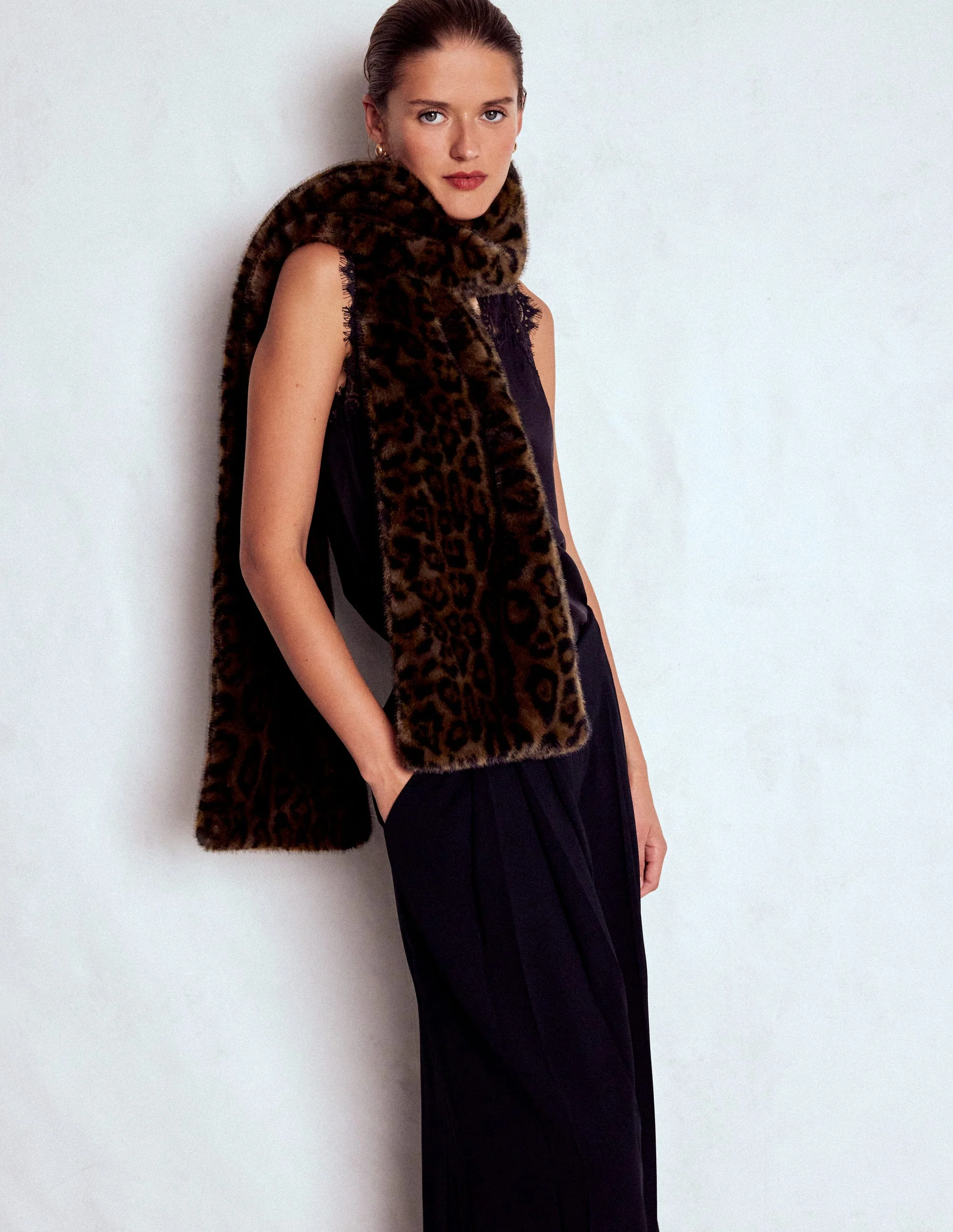 Kunstfellschal-Mohair, Leopardenmuster - Image 3