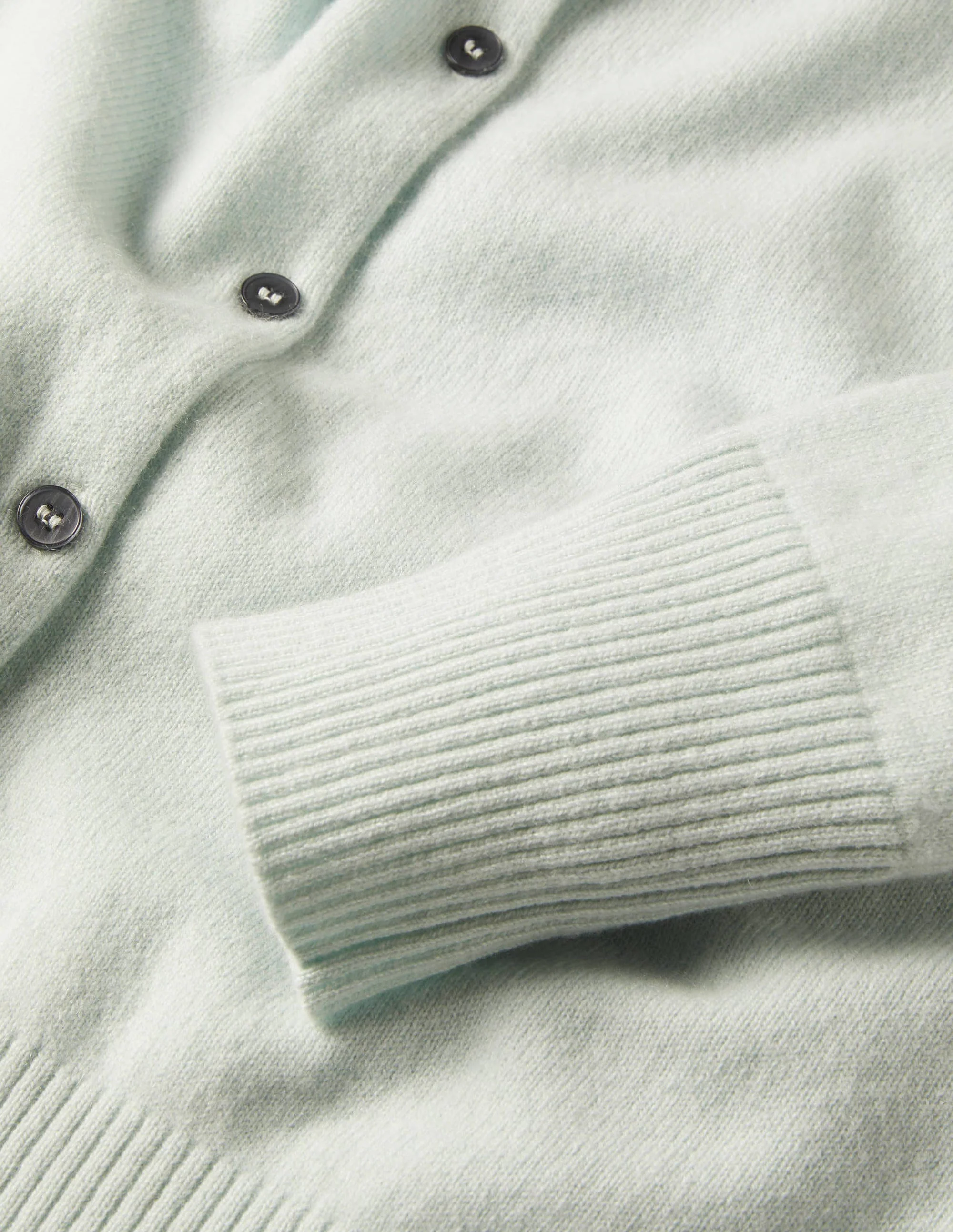 Kurz geschnittener Kaschmircardigan-Aquamarinblau - Image 6