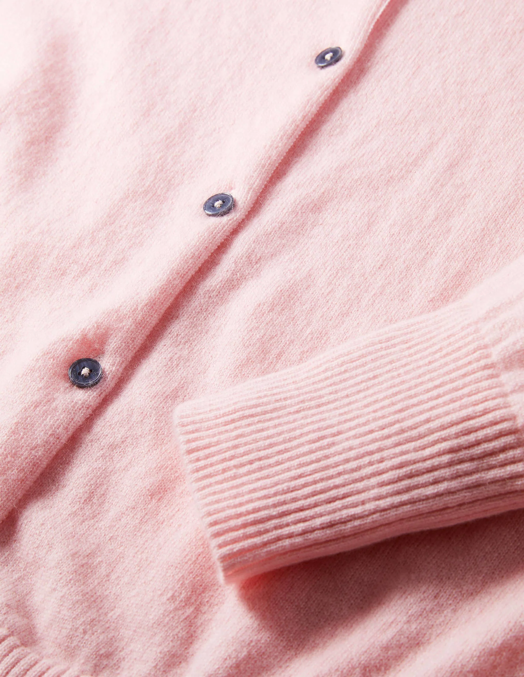 Kurz geschnittener Kaschmircardigan-Pastellrosa - Image 5