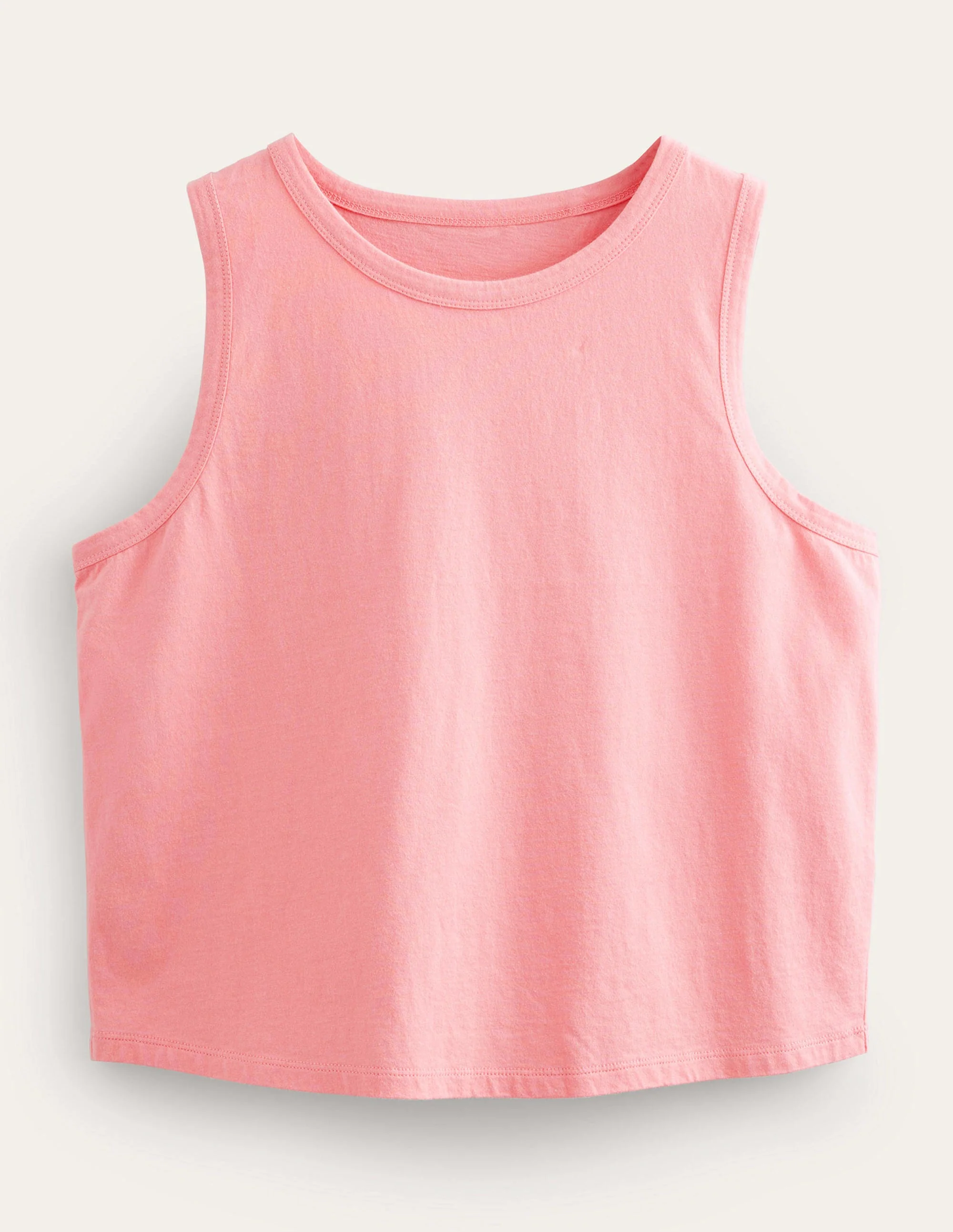 Kurz geschnittenes Baumwoll-Tanktop-Pfirsichsorbet - Image 6