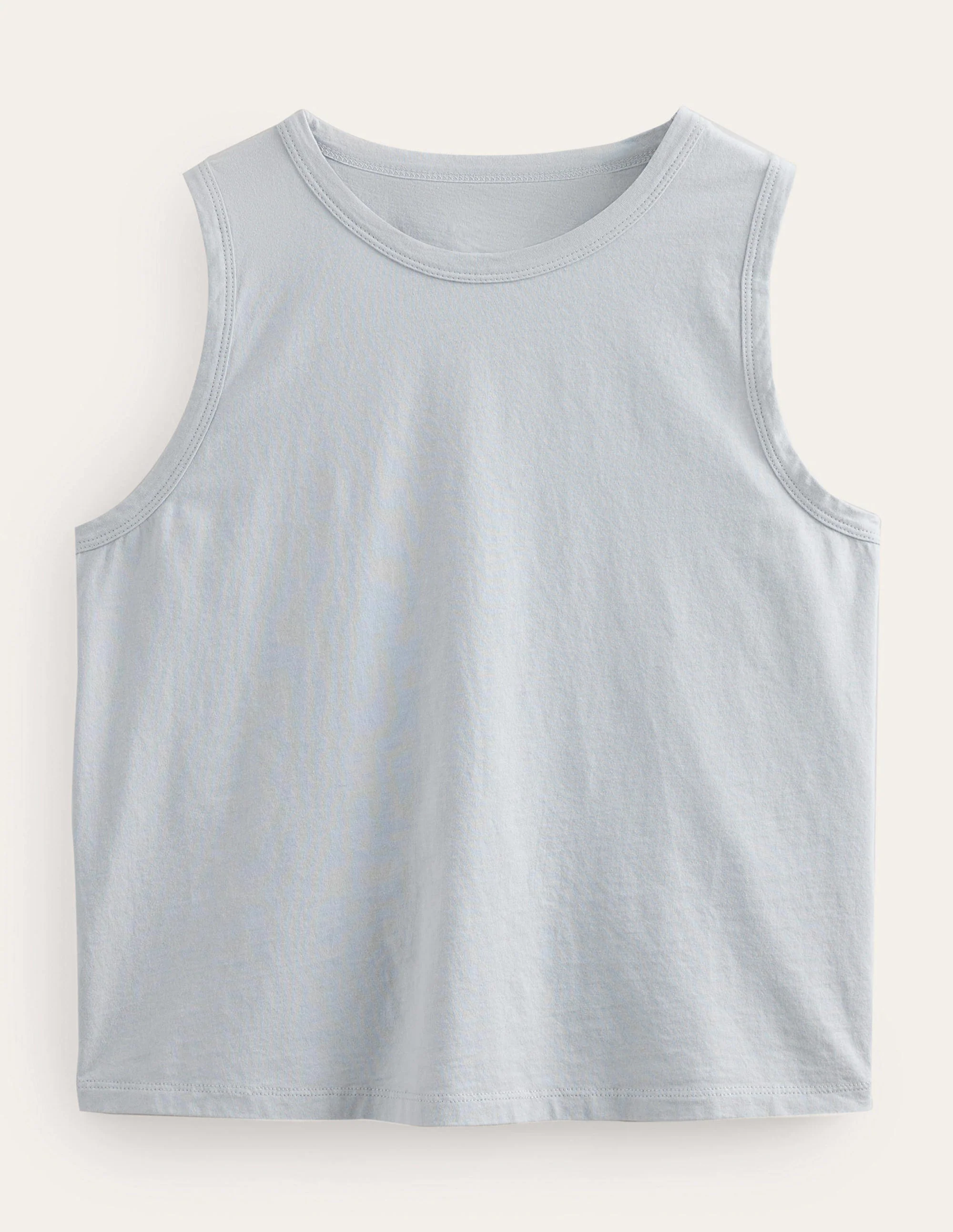 Kurz geschnittenes Baumwoll-Tanktop-Schottergrau - Image 5