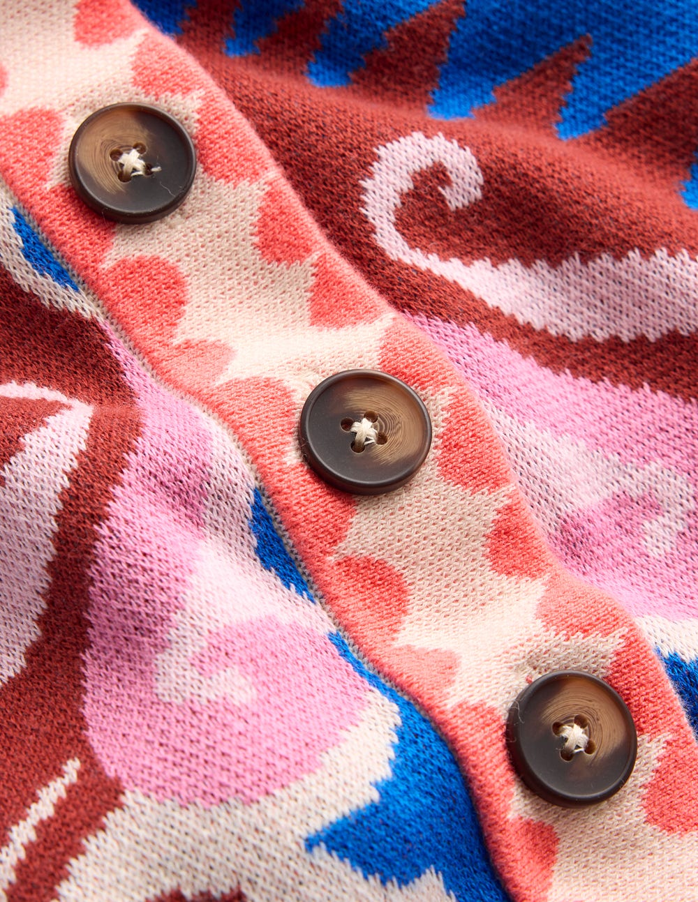 Kurzärmlige Jacquard-Strickjacke-Aztekenmuster - Image 8