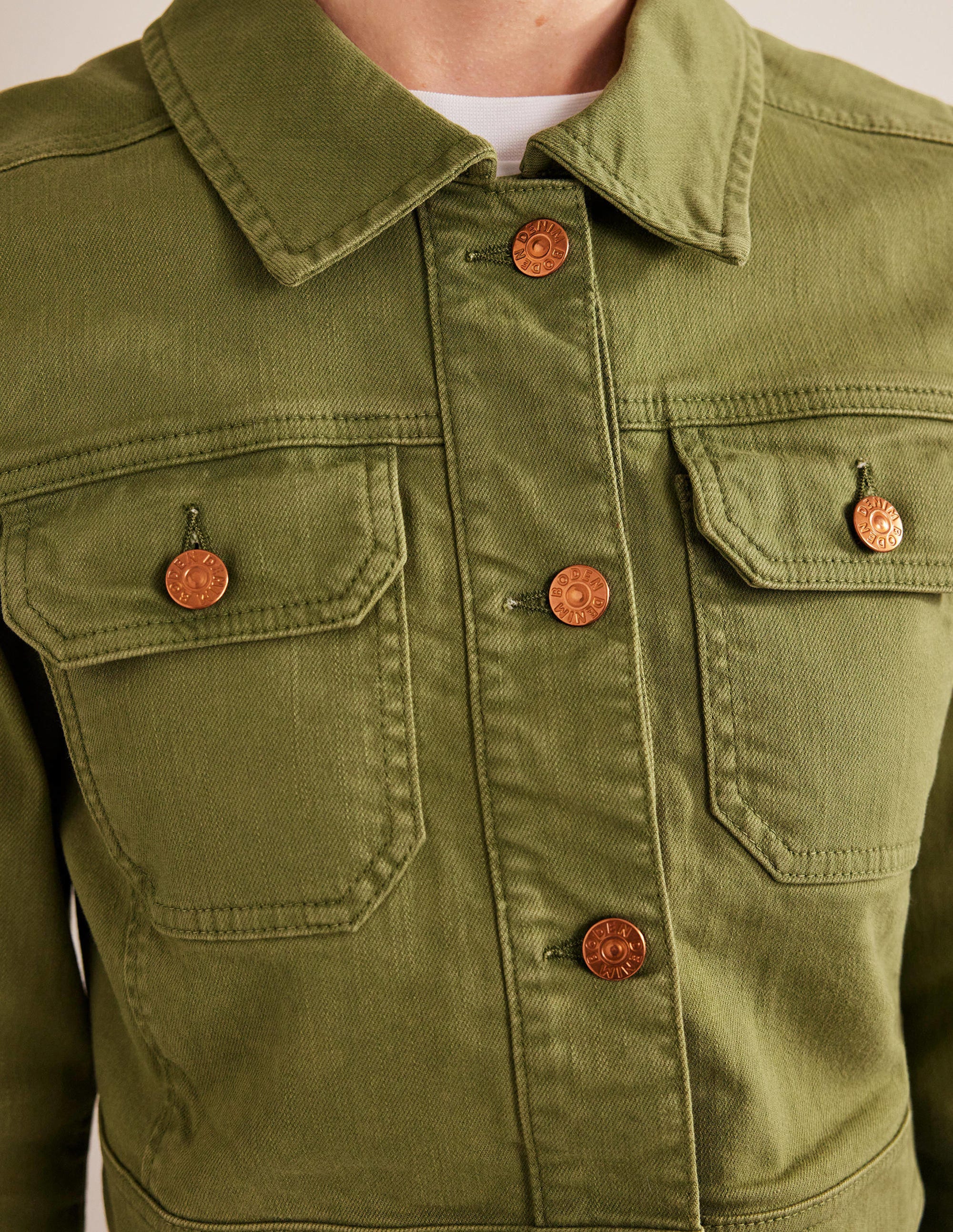 Kurze Freizeitjacke aus Baumwolle-Aquamarine - Image 2