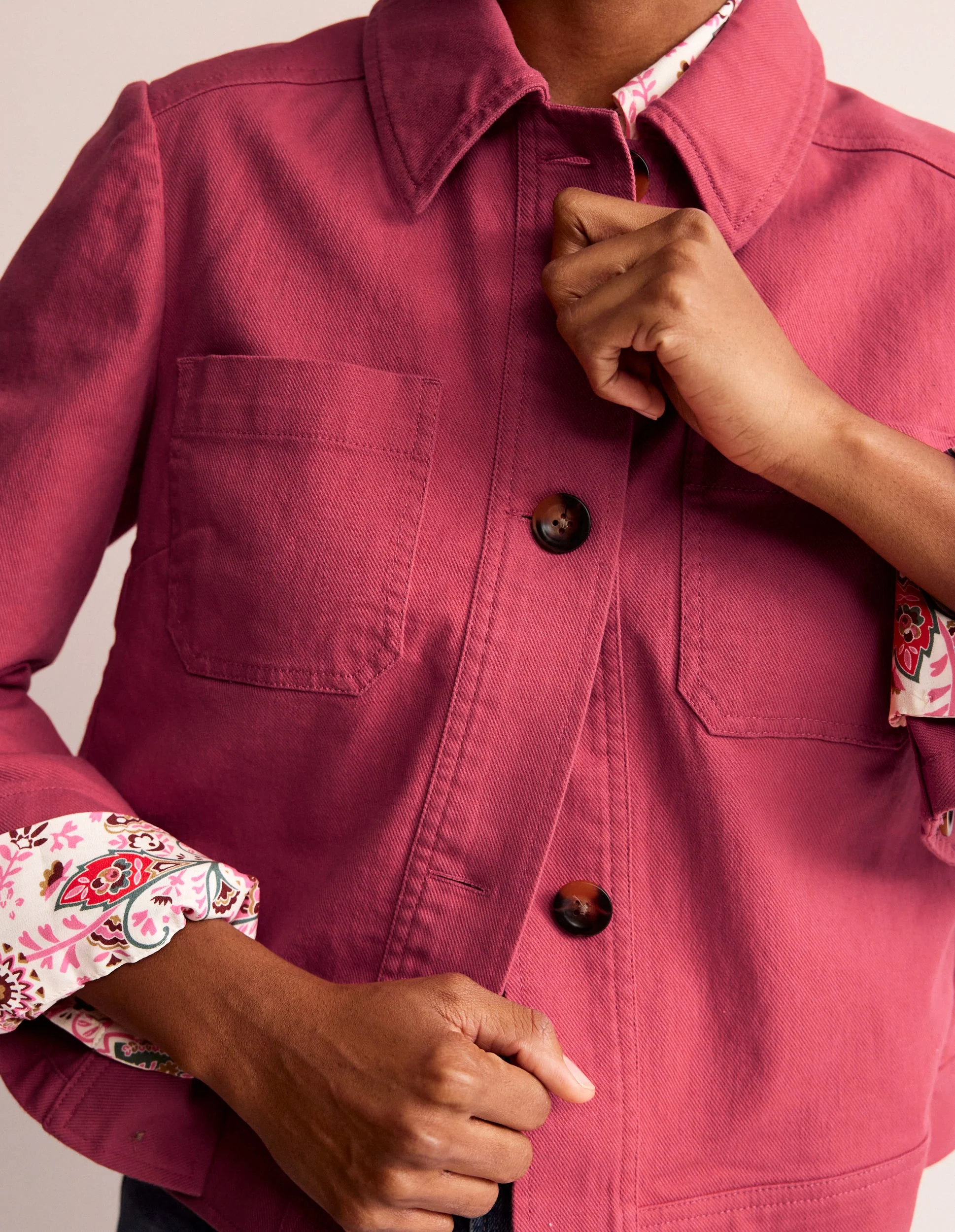 Kurze Freizeitjacke-Rosa - Image 2