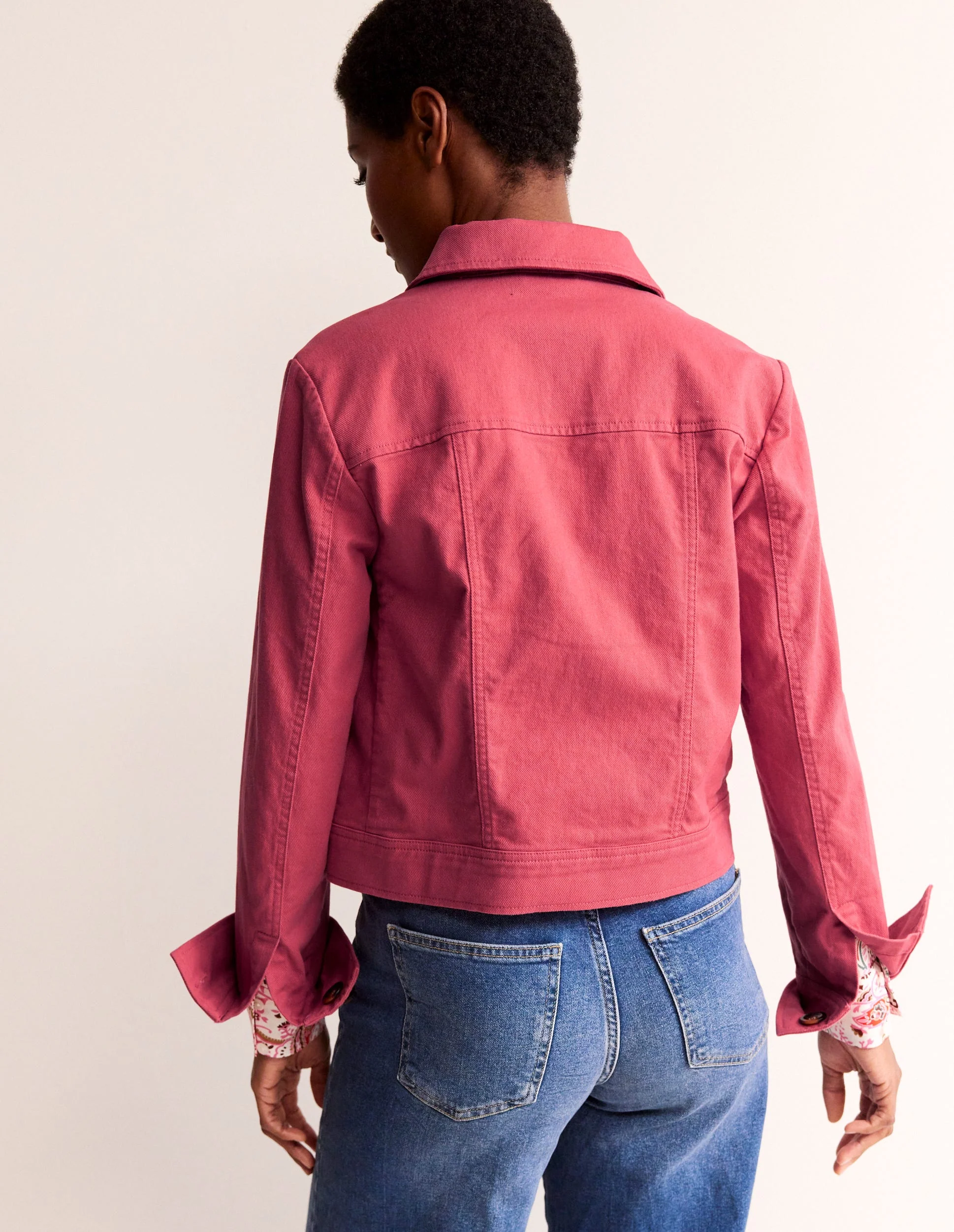 Kurze Freizeitjacke-Rosa - Image 3