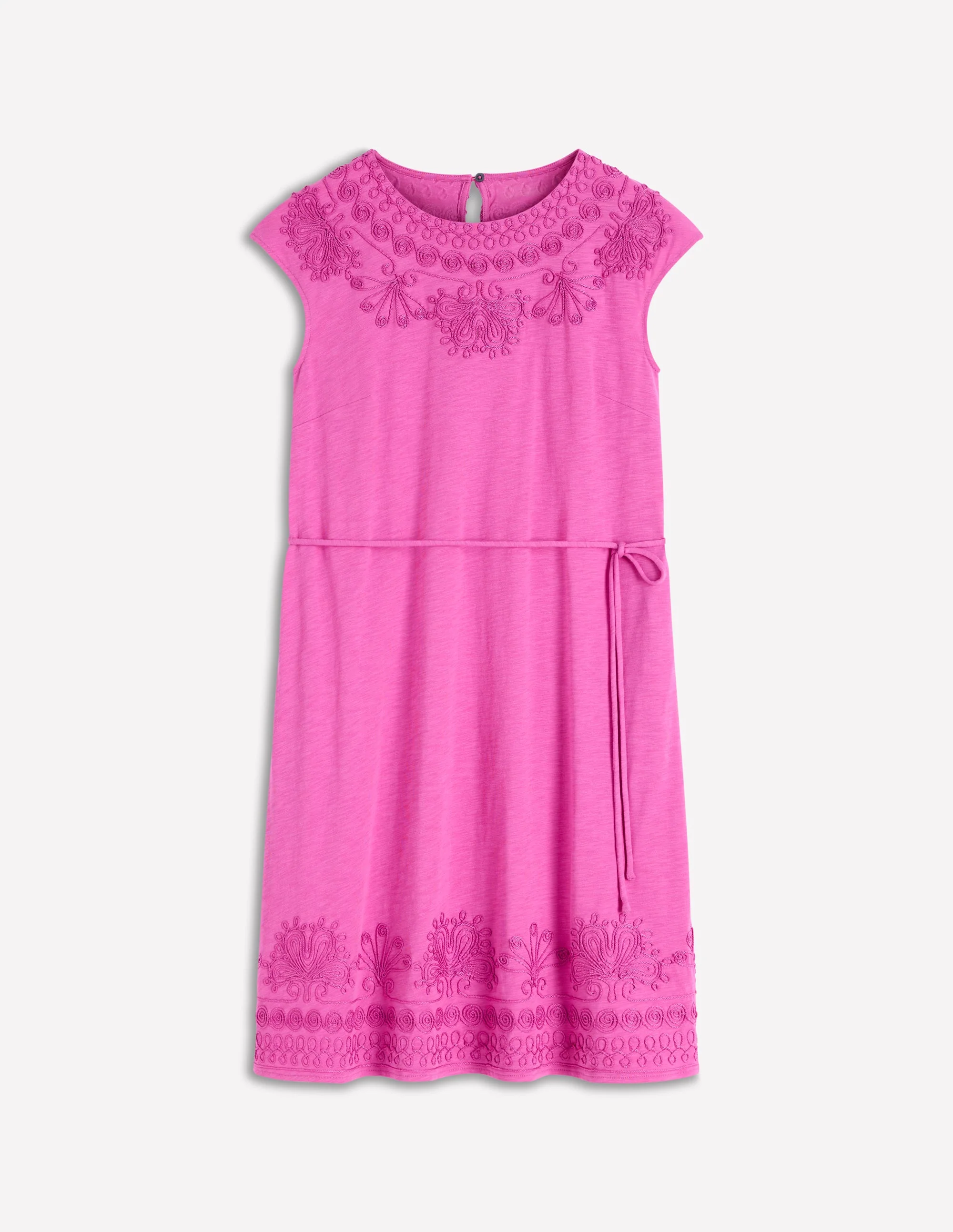 Kurzes Jerseykleid mit Stickerei-Passionsblume - Image 5