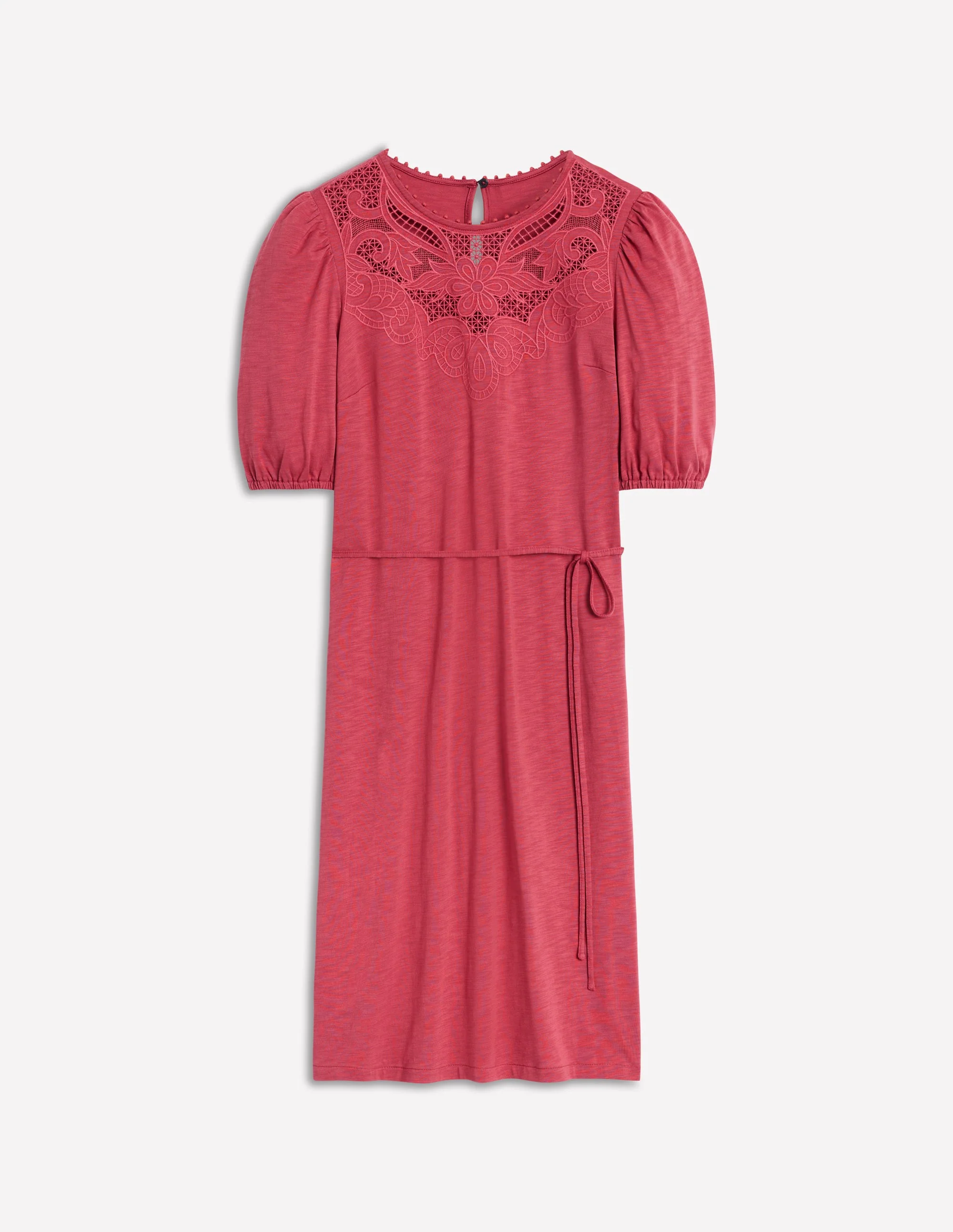 Kurzes Kleid mit Cutwork-Detail-Terrakotta - Image 5