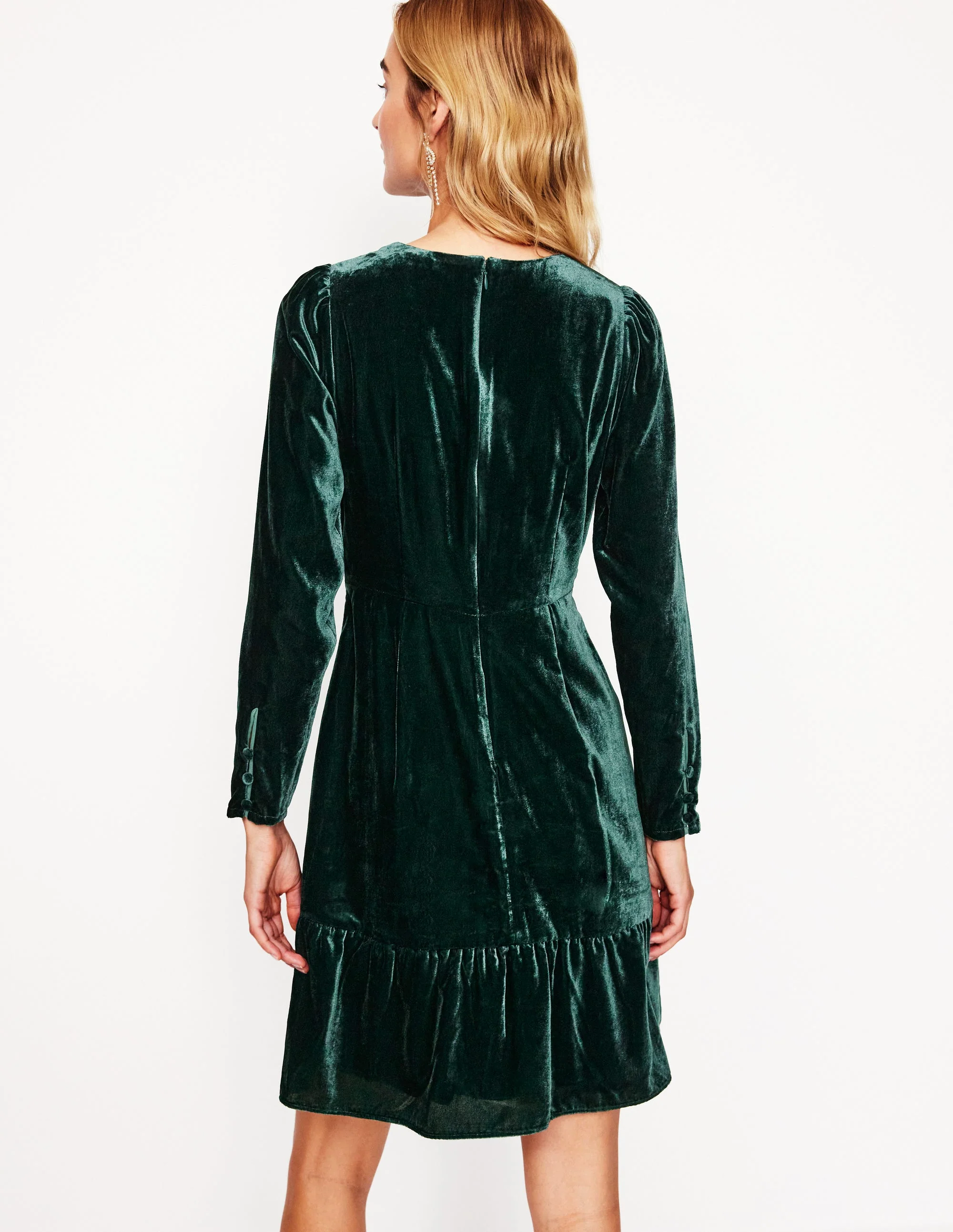 Kurzes Samtkleid-Black - Image 3