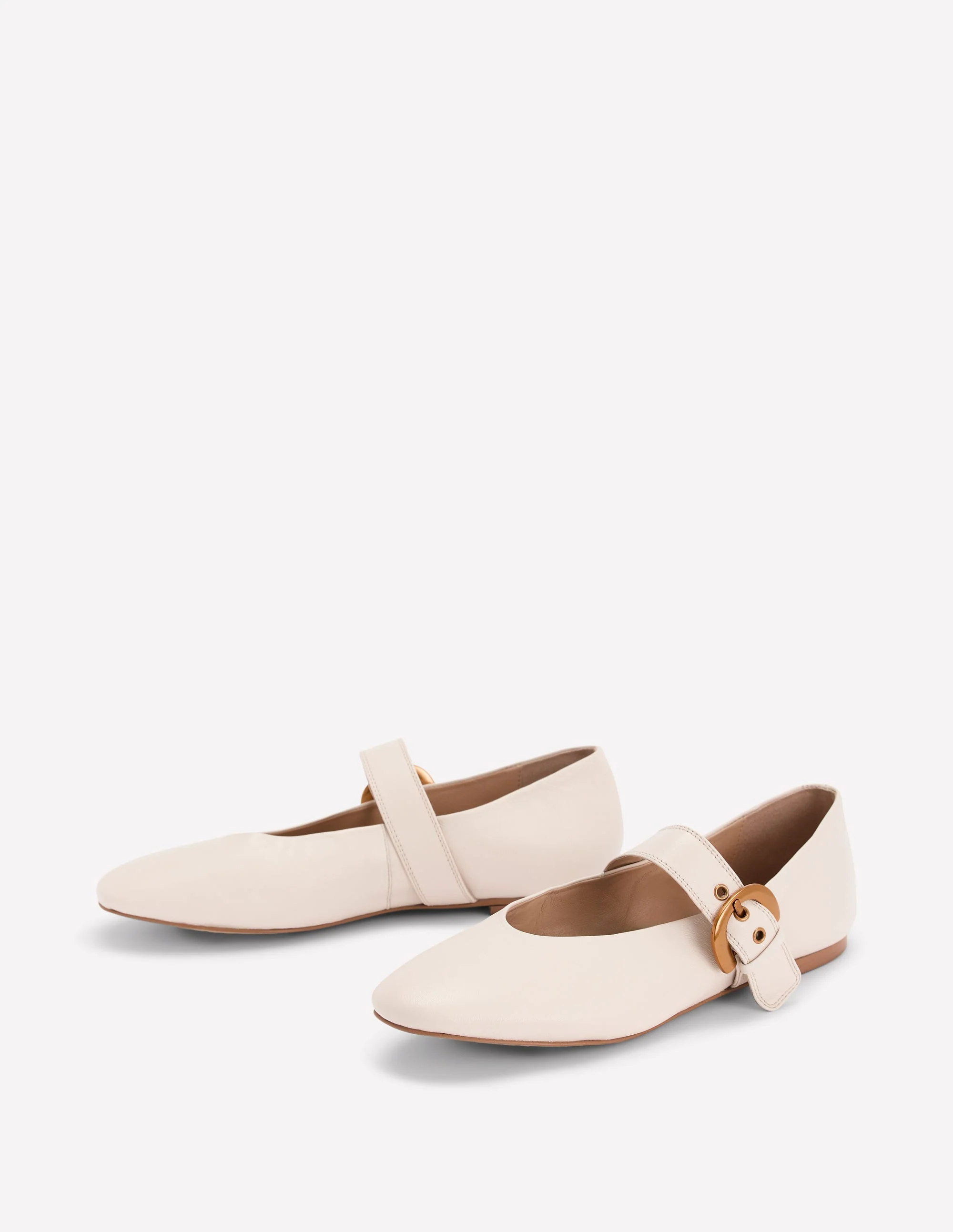 Kylie Flache Mary Janes mit Schnalle-Beige - Image 3
