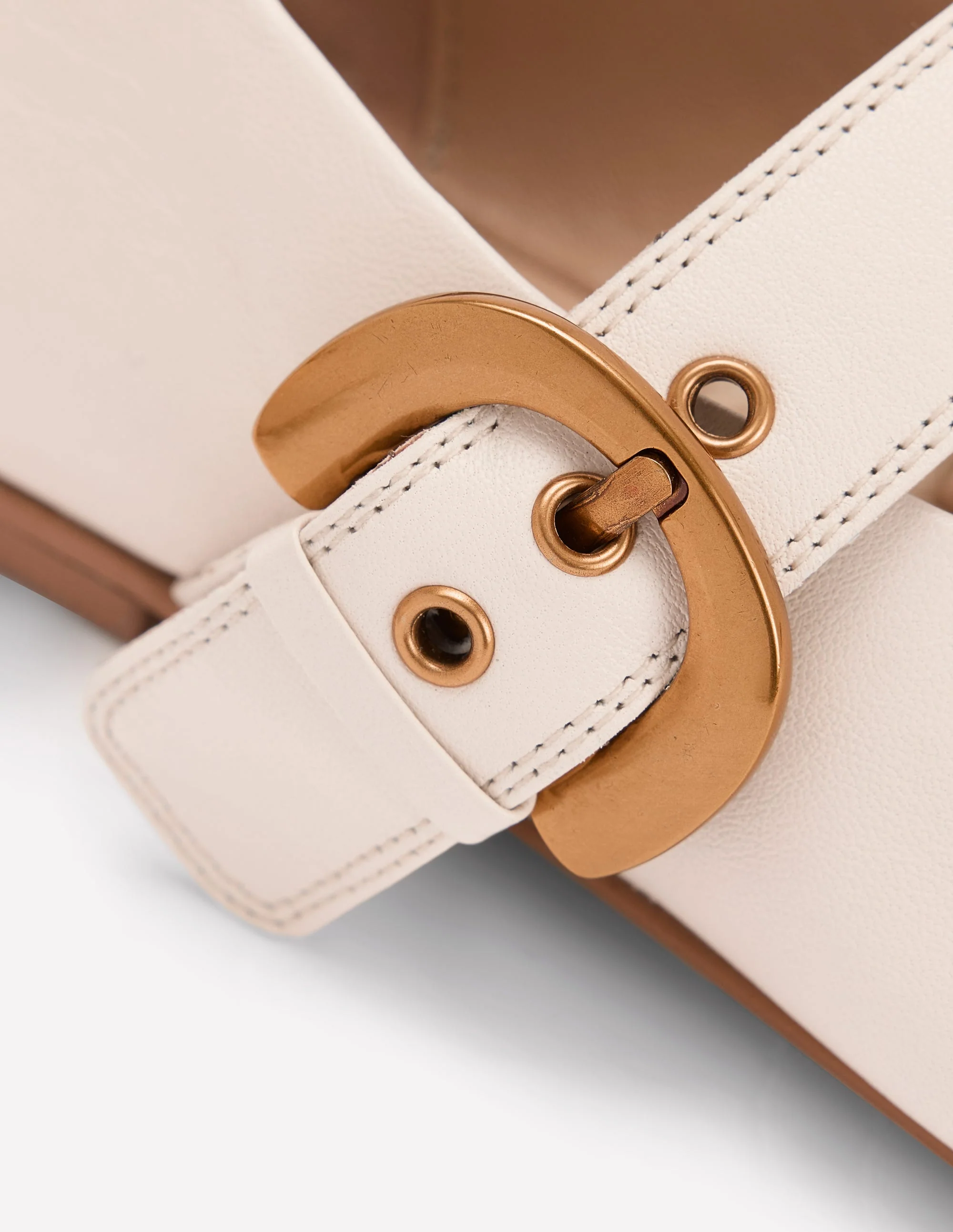 Kylie Flache Mary Janes mit Schnalle-Beige - Image 4
