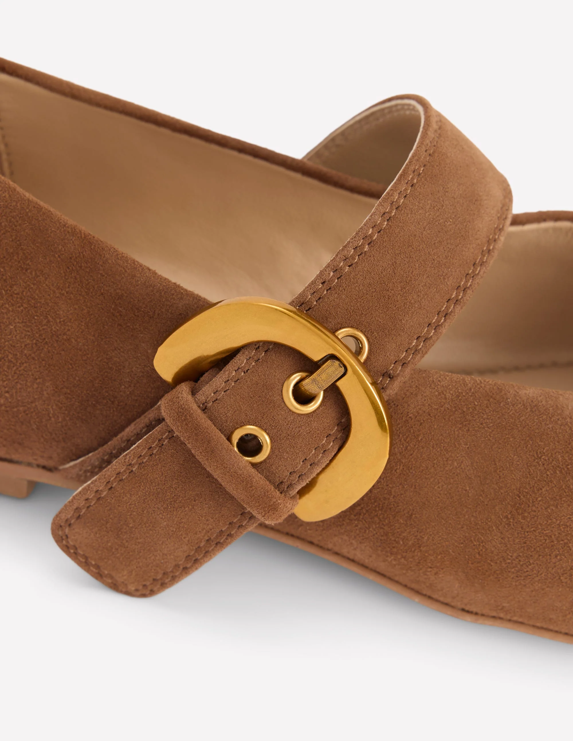 Kylie Flache Mary Janes mit Schnalle-Raue Umbra - Image 4