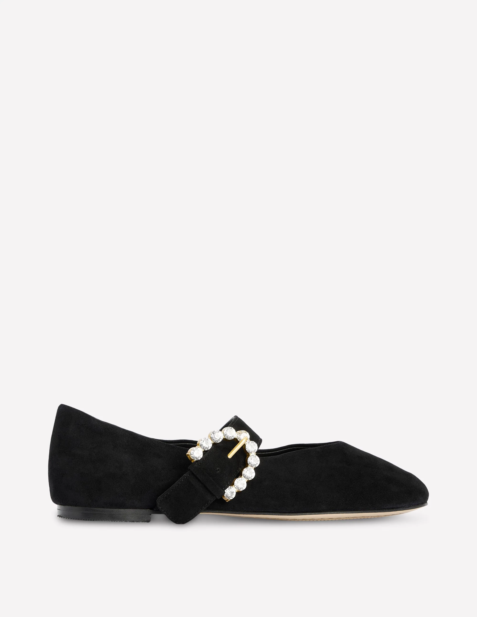 Kylie Flache Mary Janes mit Schnalle-Schwarz