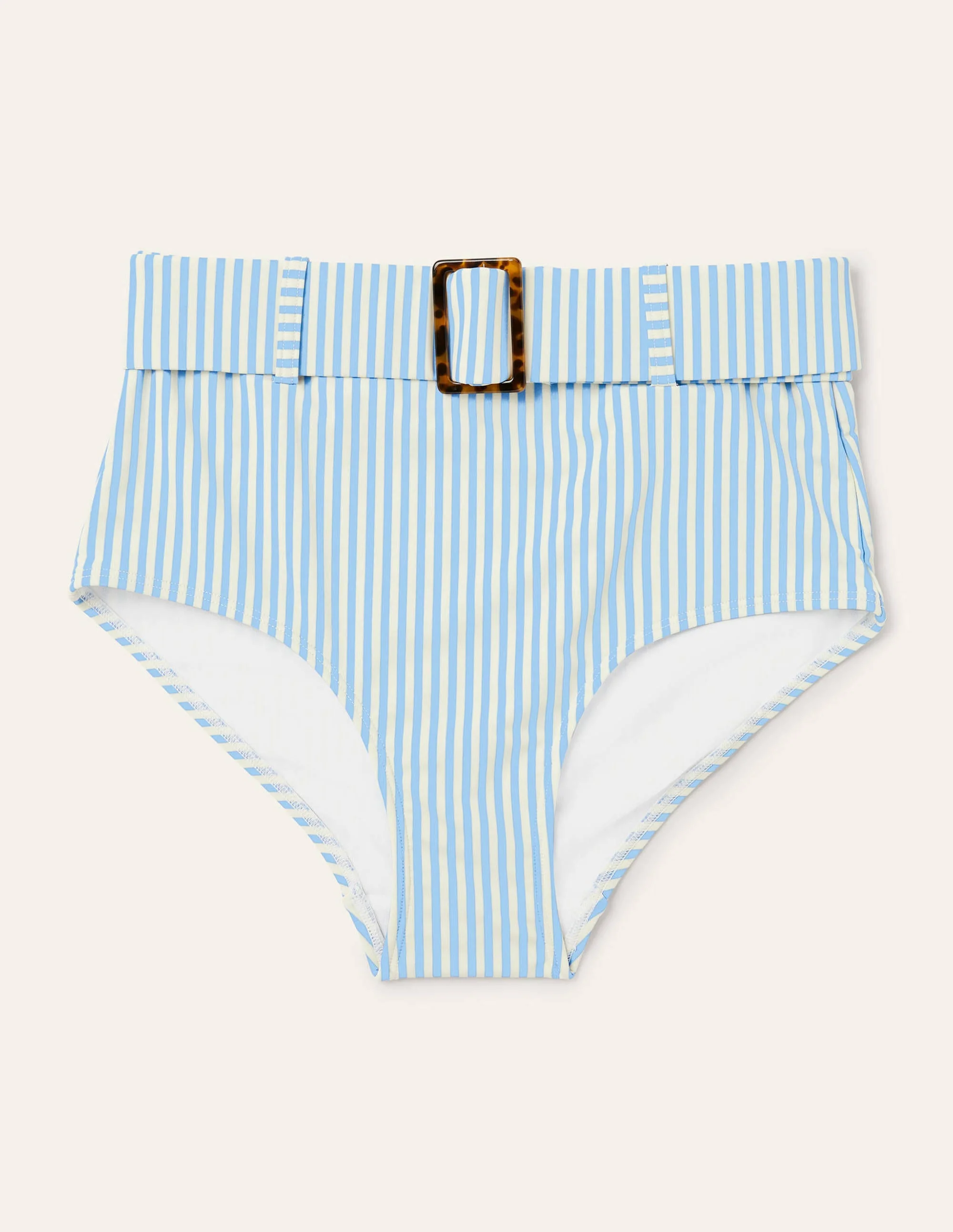 Kythira Bikinihose mit Gürtel-Blassblau, Gestreift - Image 5