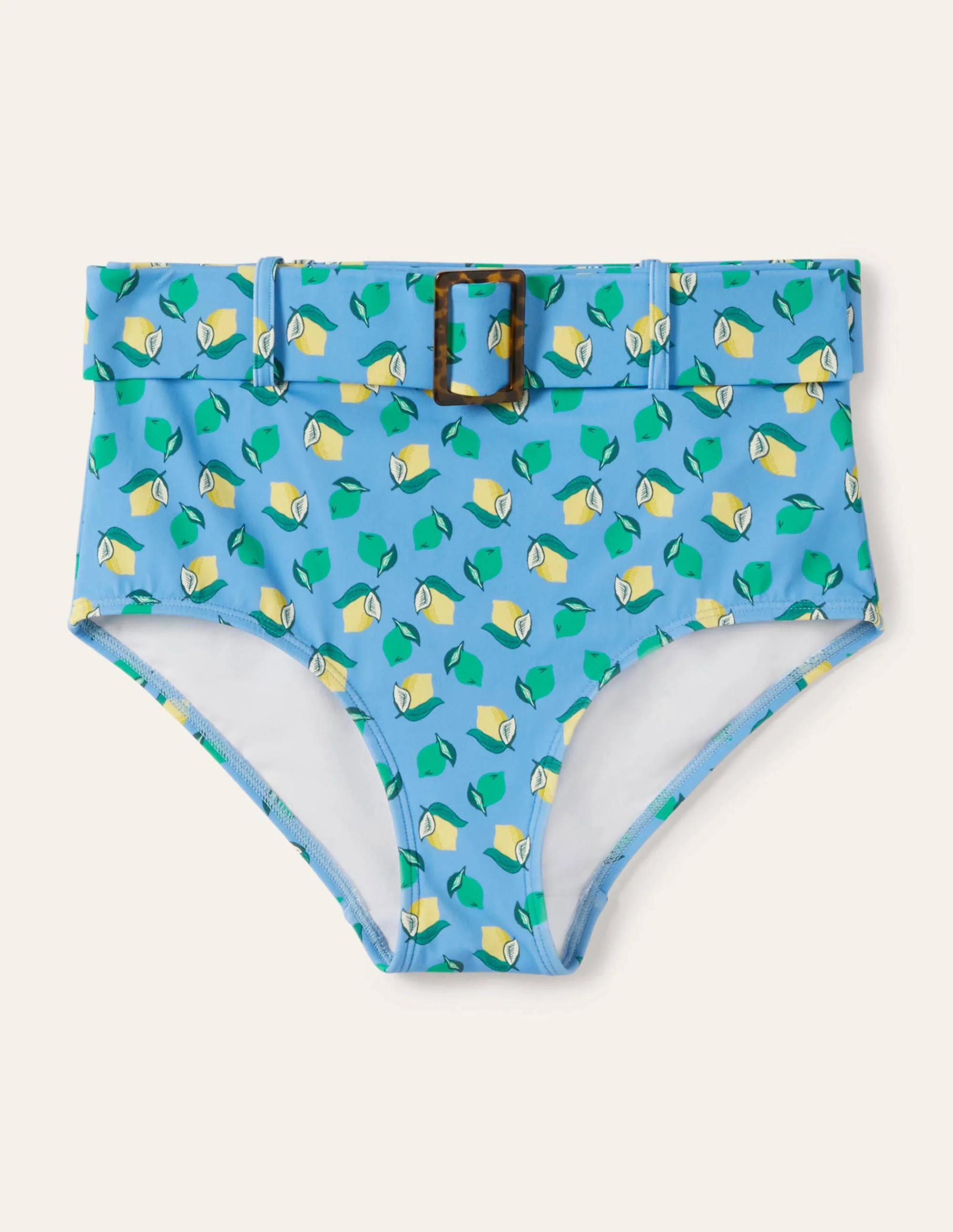 Kythira Bikinihose mit Gürtel-Horizontblau, Zitrusfrüchte - Image 5