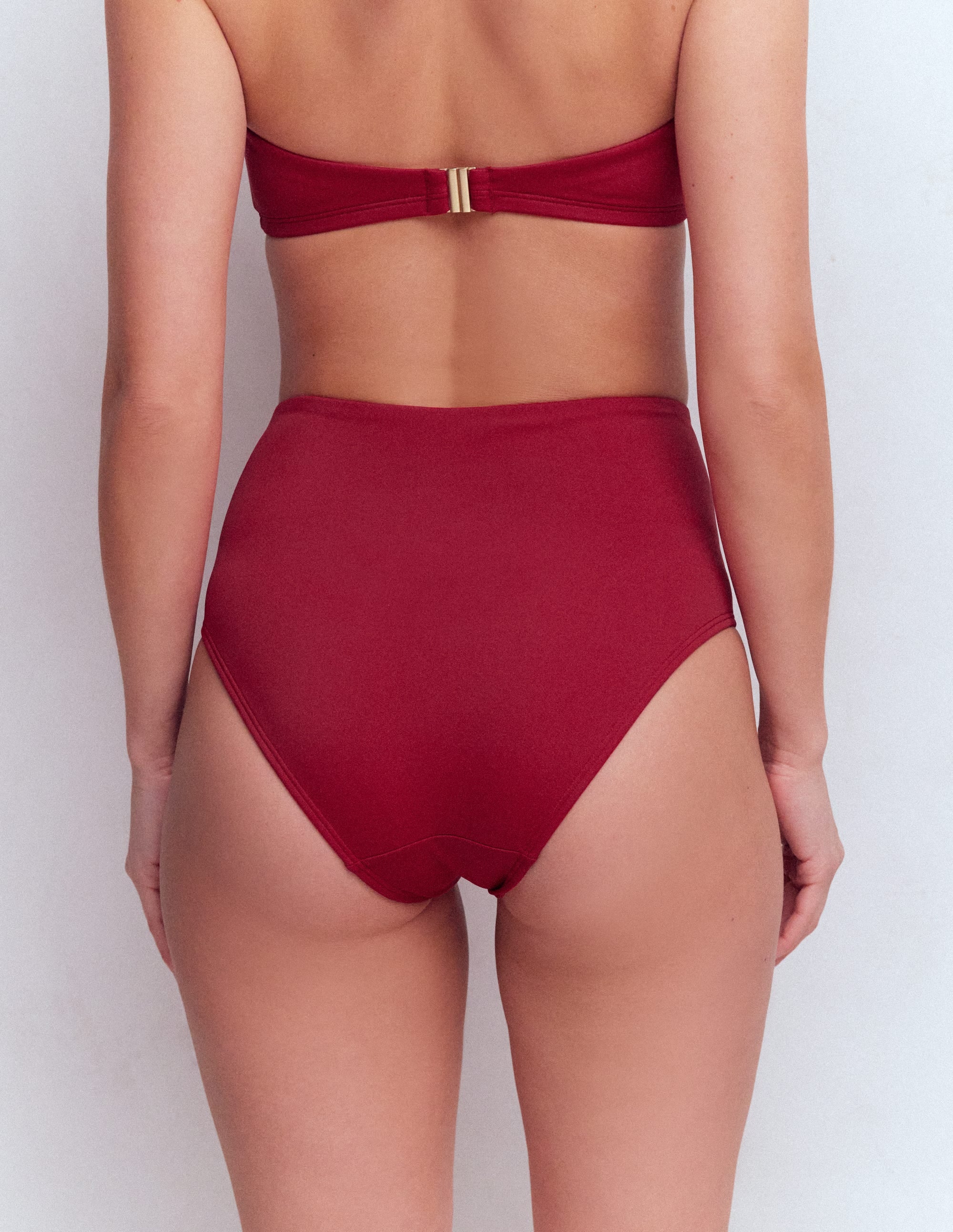 Kythira Geraffte Bikinihose-Merida-Rot - Image 3