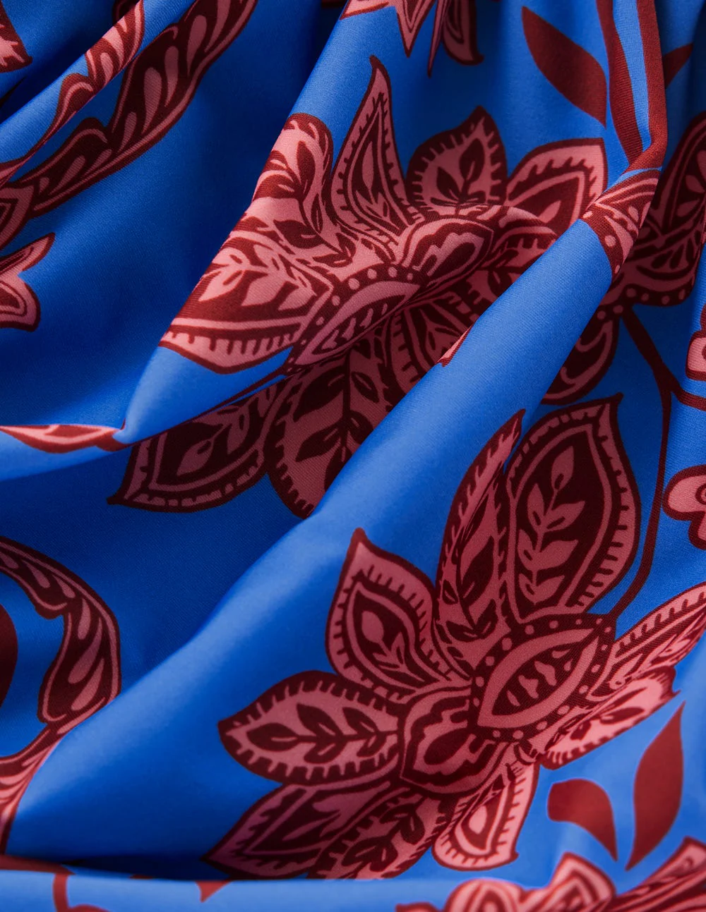 Kythira Geraffter Badeanzug-Blau, Elegante Blüten - Image 6