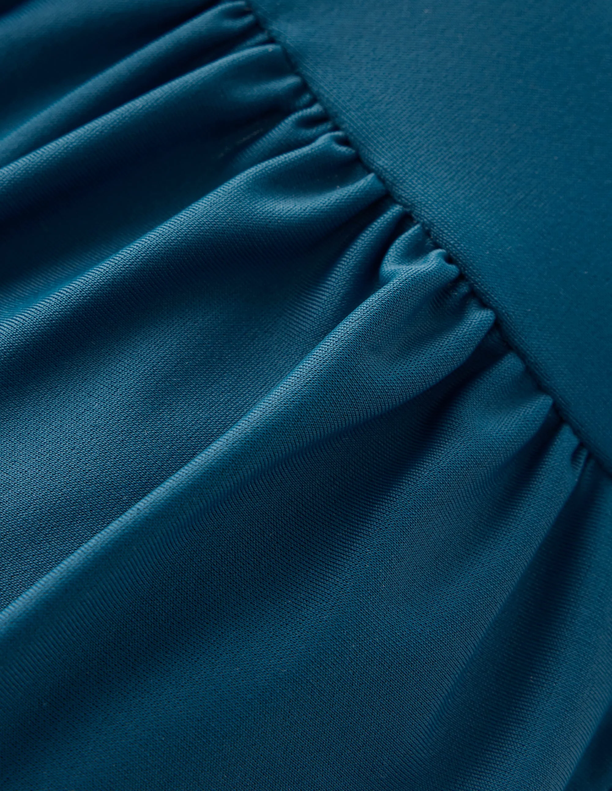 Kythira Gerafftes Bikinioberteil-Ozeanblau - Image 8