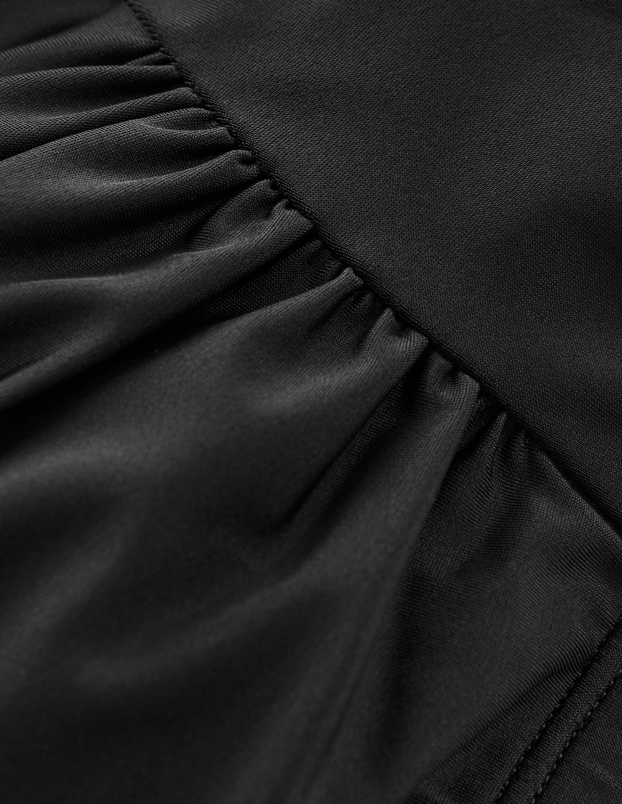 Kythira Gerafftes Bikinioberteil-Schwarz - Image 7