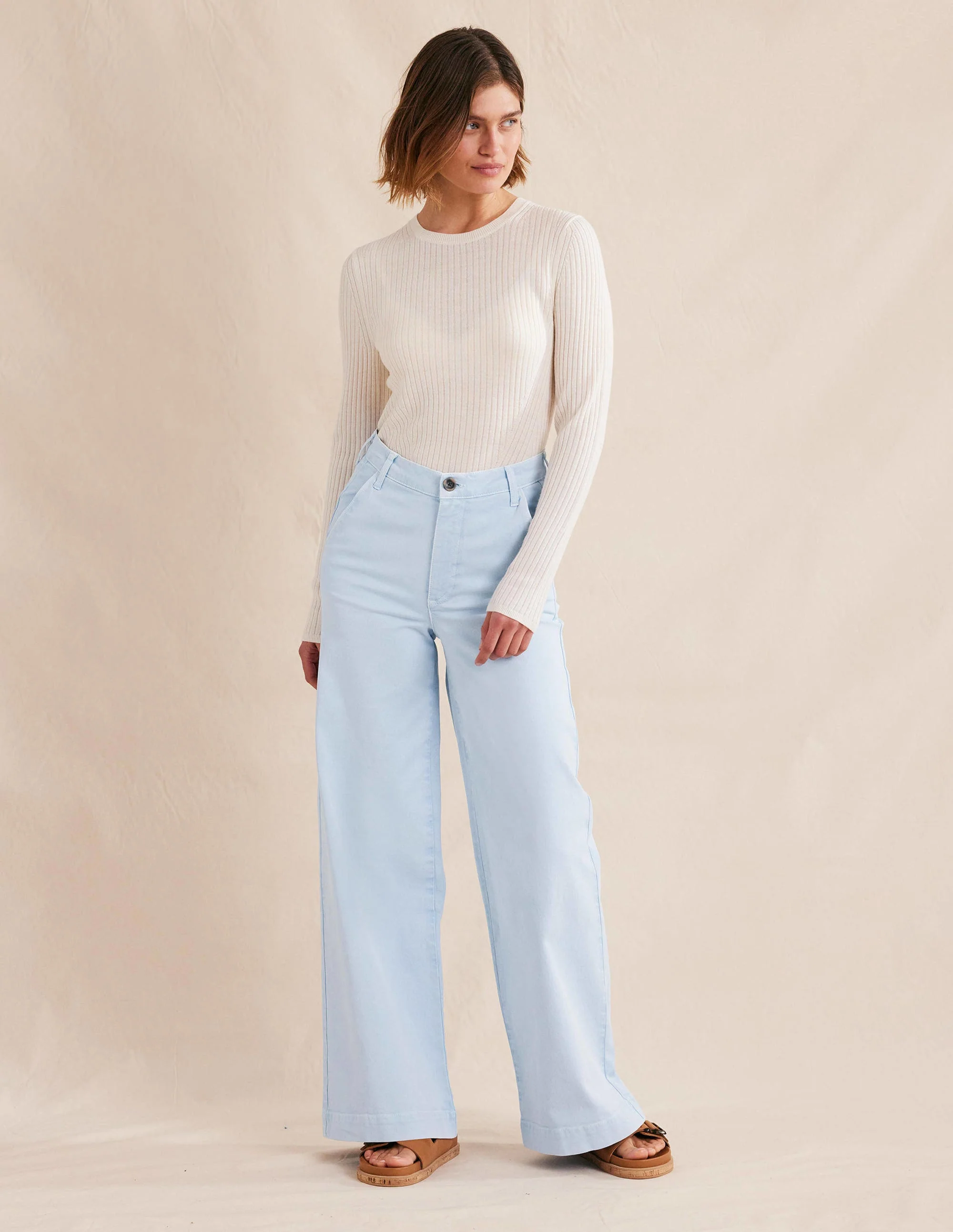 Lässige Hose mit weitem Bein-Xenonblau - Image 6
