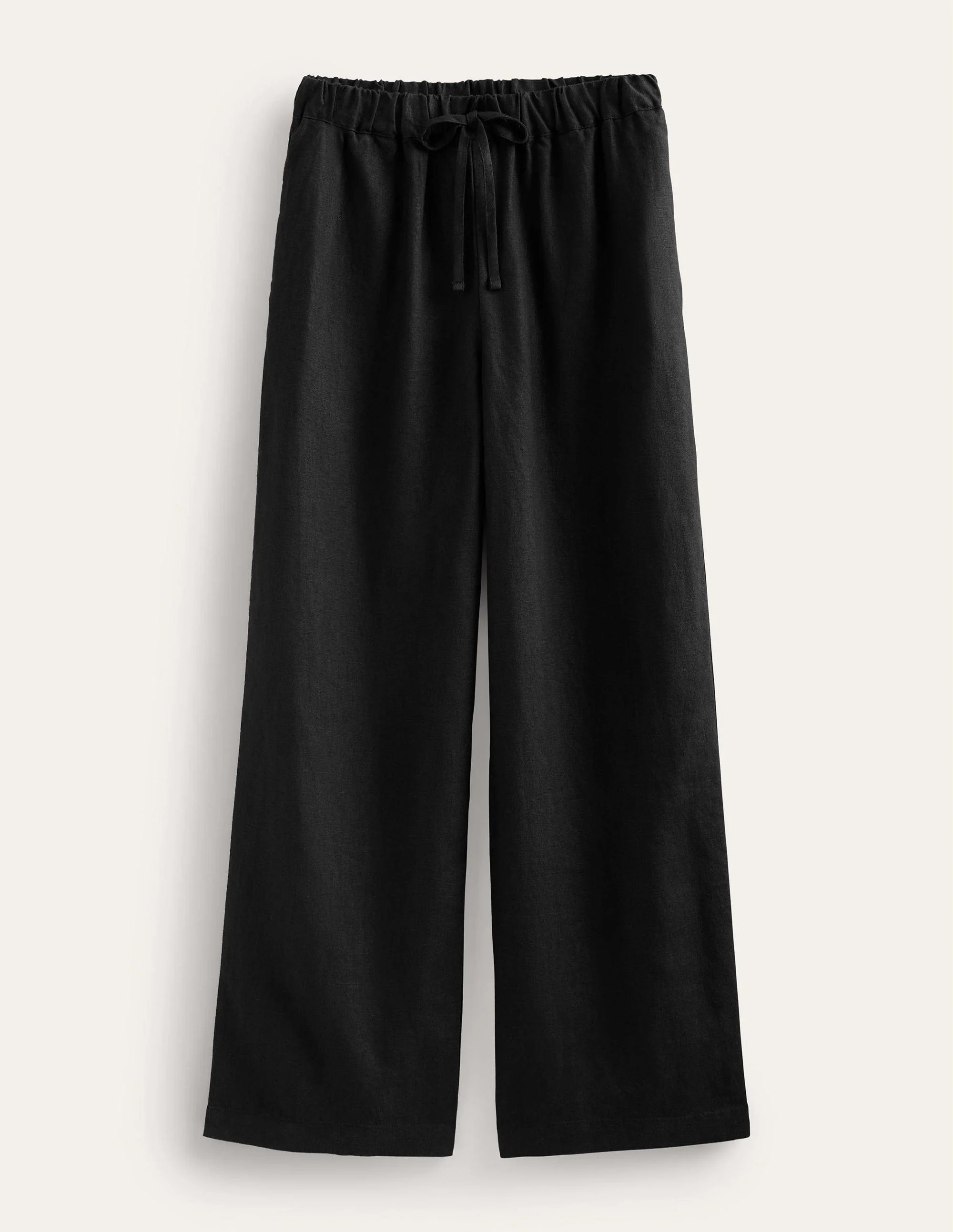 Lässige Leinenhose zum Hineinschlüpfen-Schwarz - Image 5