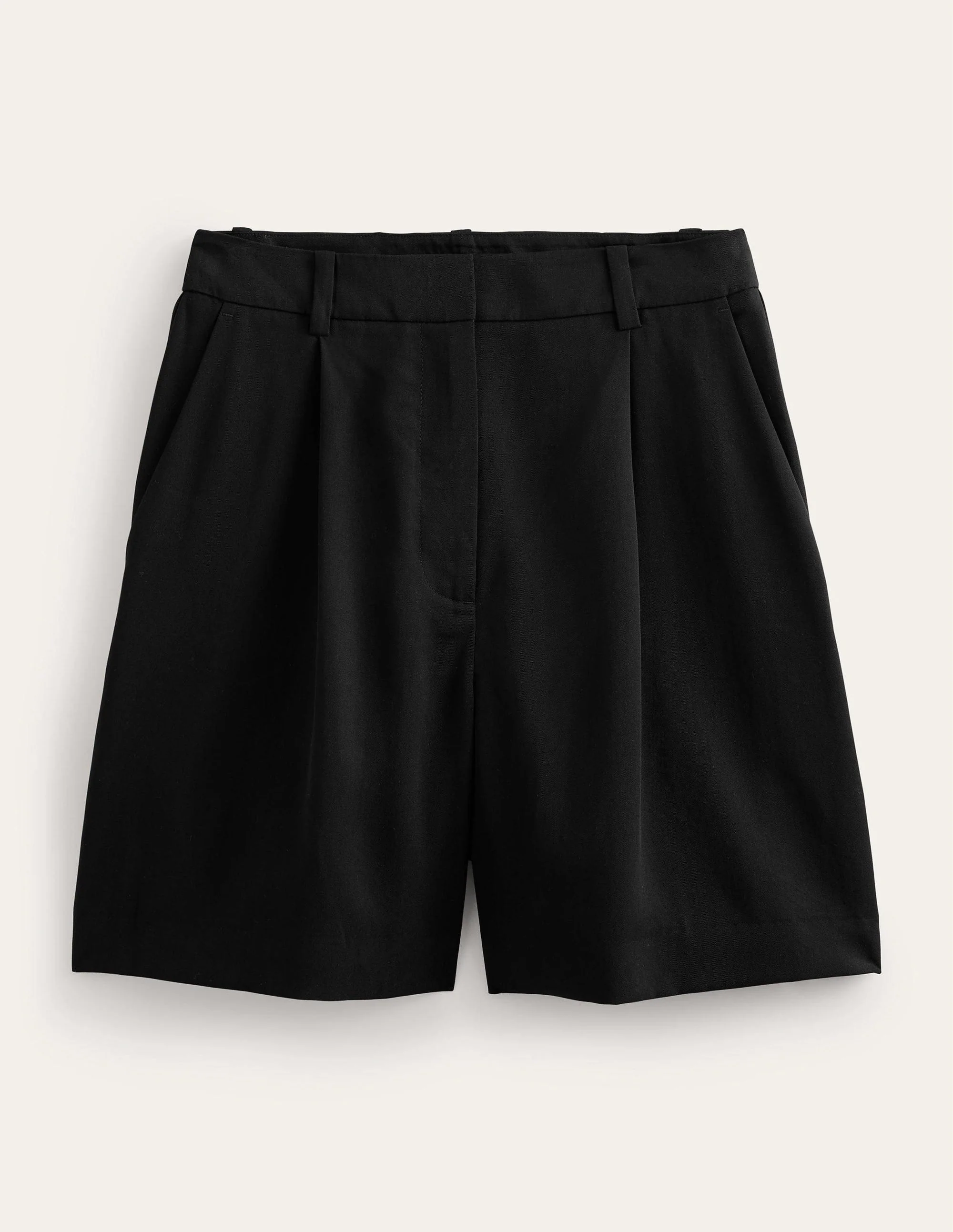 Lässige Tencel-Shorts-Schwarz - Image 5