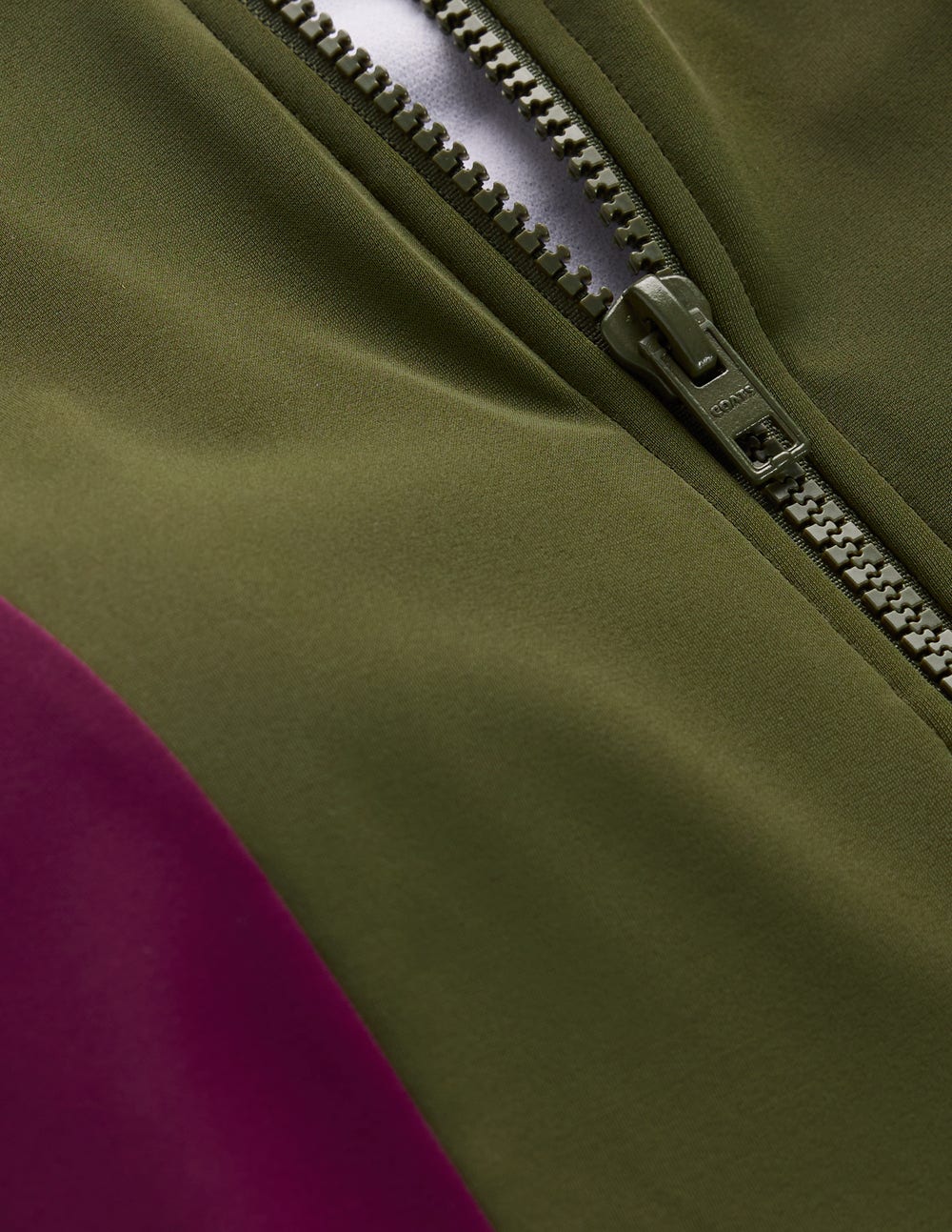 Langärmliges Badeshirt-Khaki, Blockfarben - Image 6