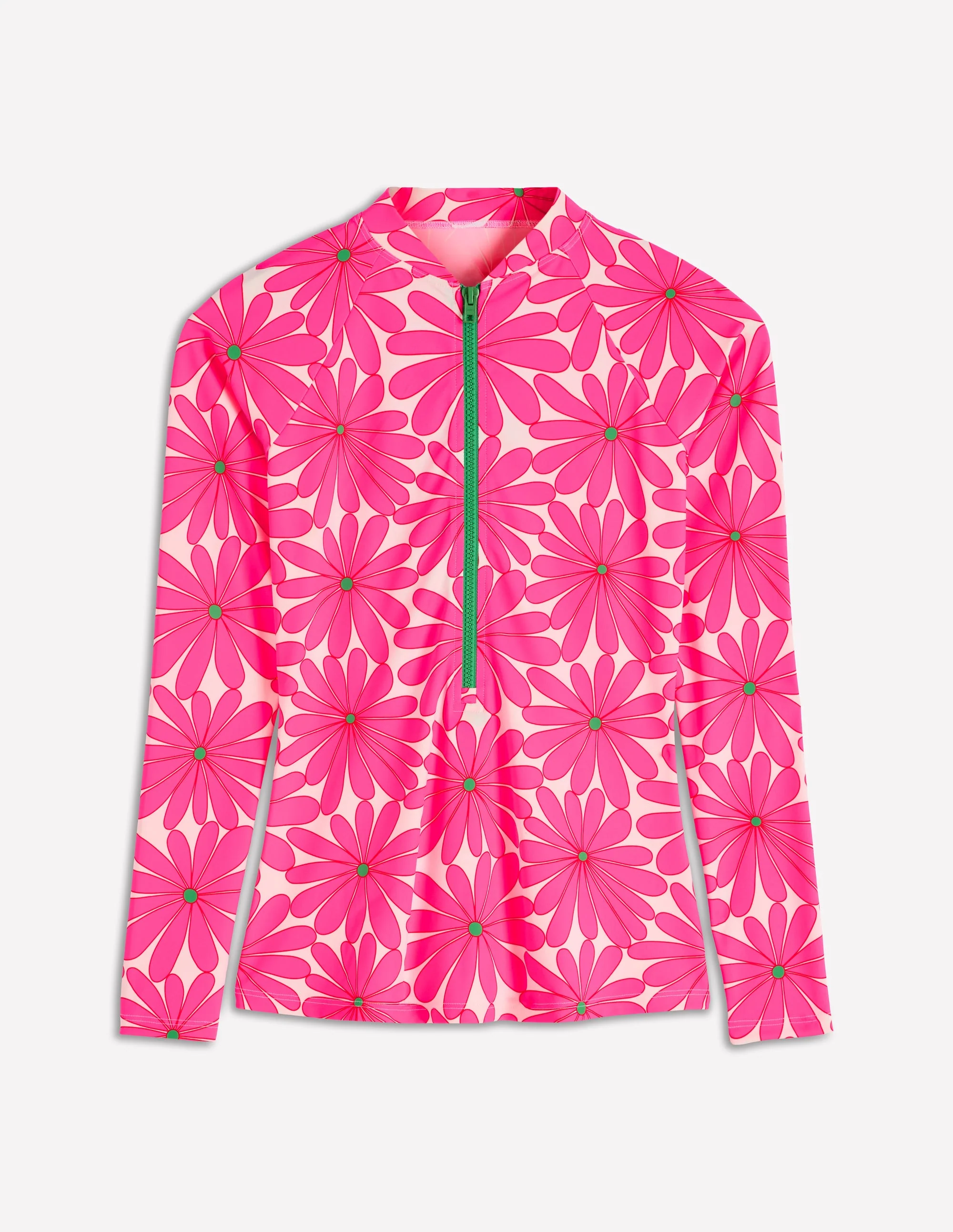 Langärmliges Badeshirt-Sangria Sonnenuntergang, Gänseblümchenblüte - Image 5