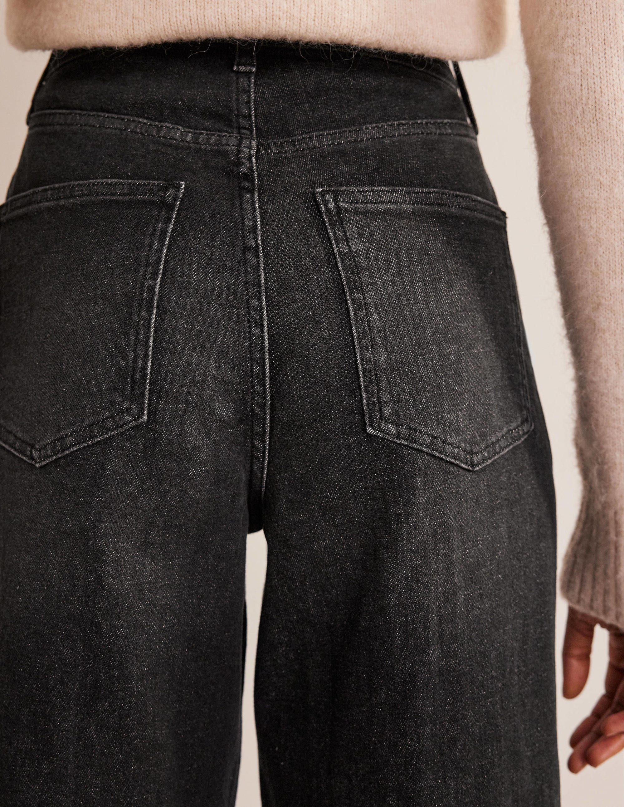 Lange Jeans mit geradem Bein-Gewaschenes Schwarz - Image 2