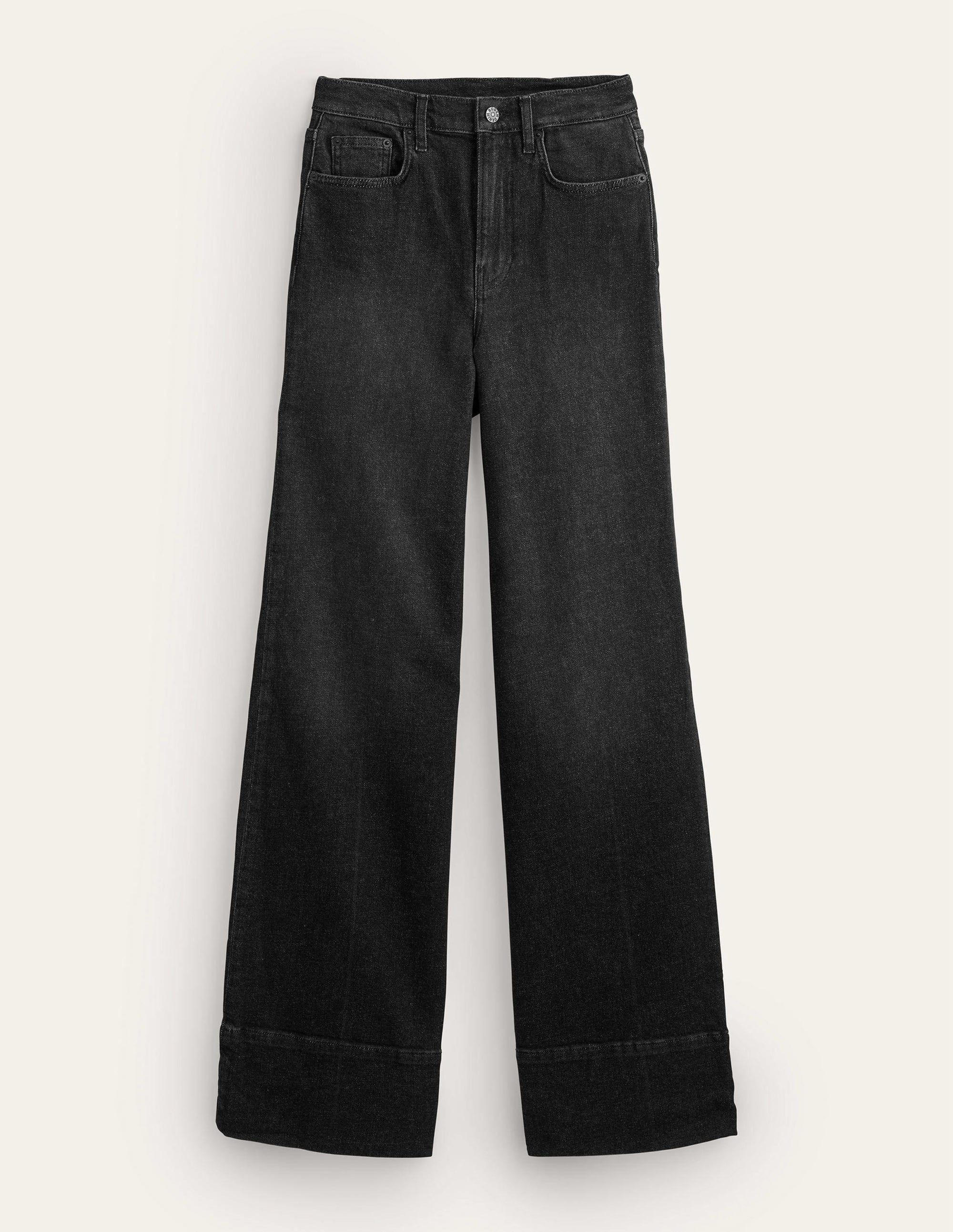 Lange Jeans mit geradem Bein-Gewaschenes Schwarz - Image 6