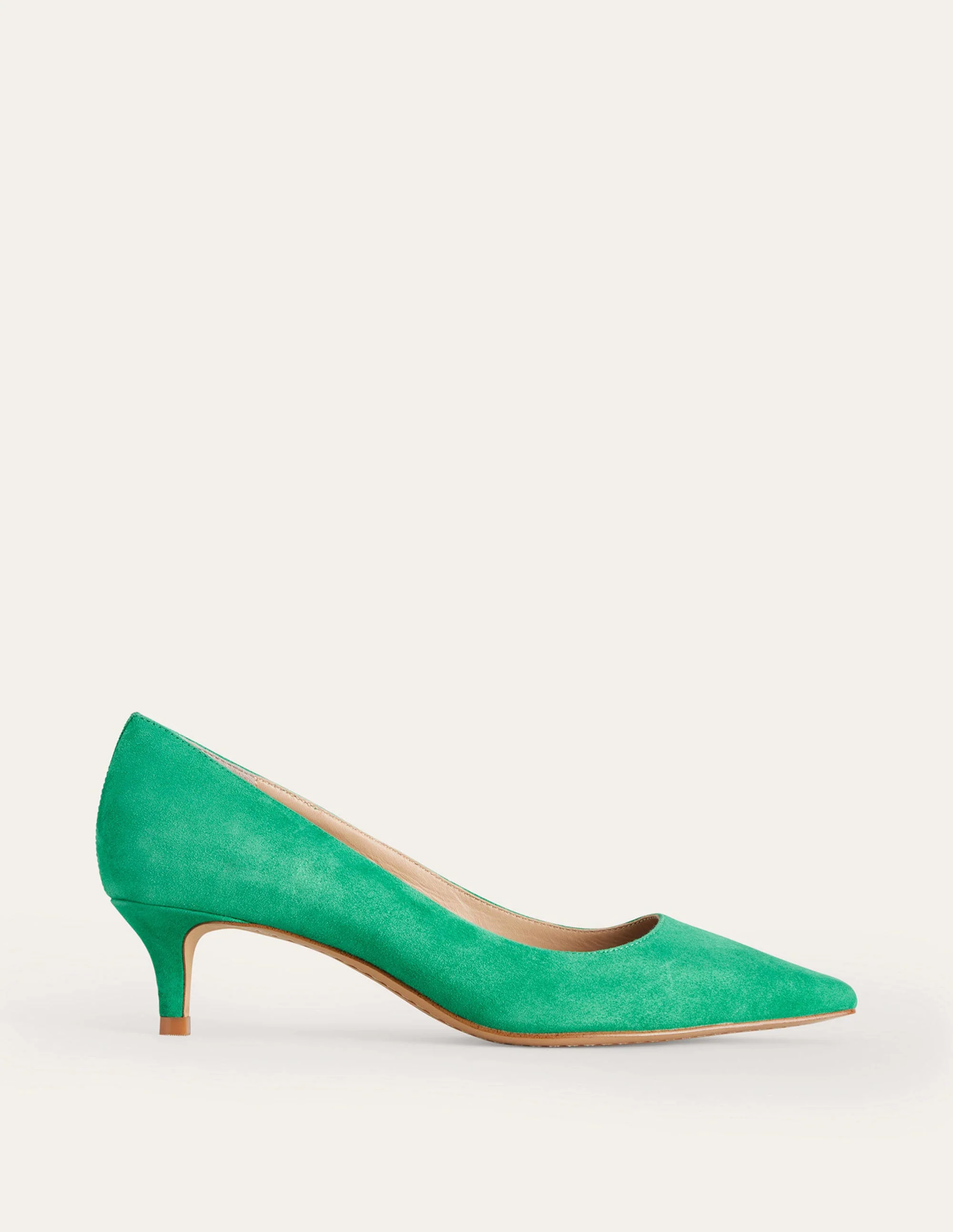 Lara Pumps mit niedrigem Absatz-Wiesengrün Veloursleder - Image 2