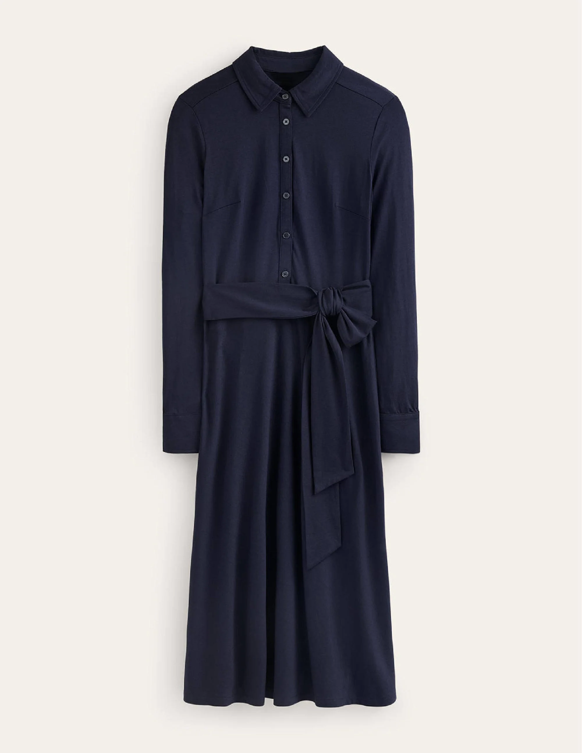 Laura Midi-Hemdblusenkleid aus Jersey-Aqua Marine Marl - Image 5