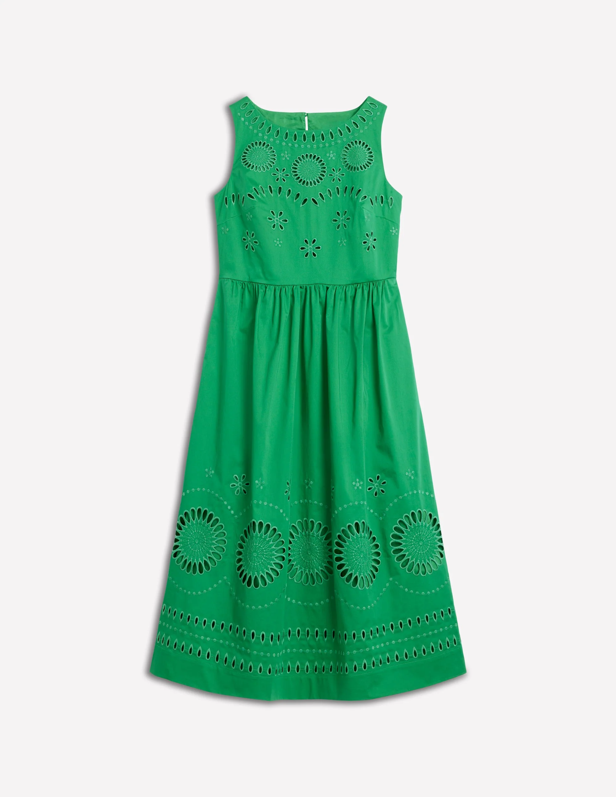 Lauren Midikleid mit Lochstickerei-Smaragdgrün, Lochstickerei - Image 7