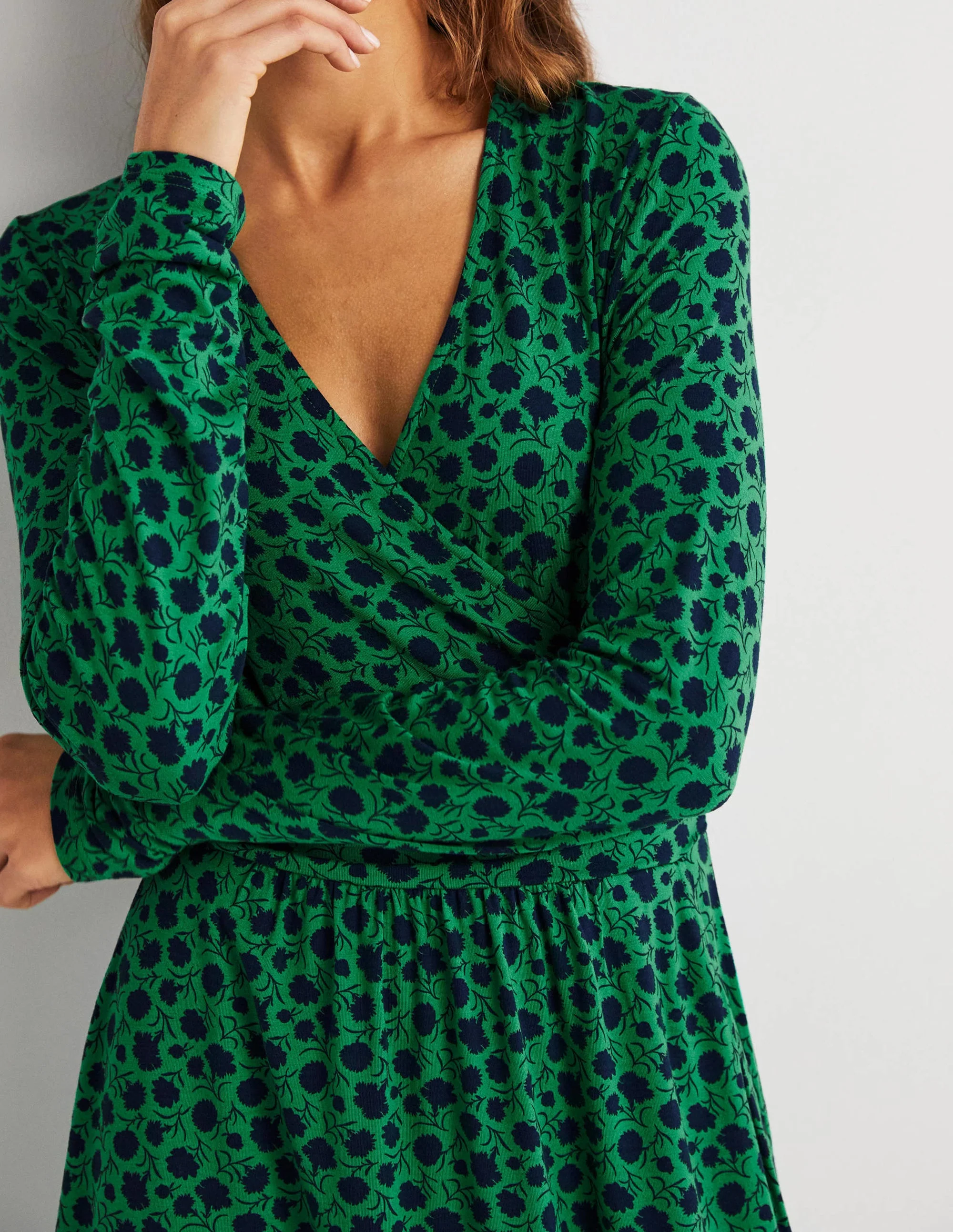 Layla Jerseykleid-Baumgrün, Knospen mit Blättern - Image 2