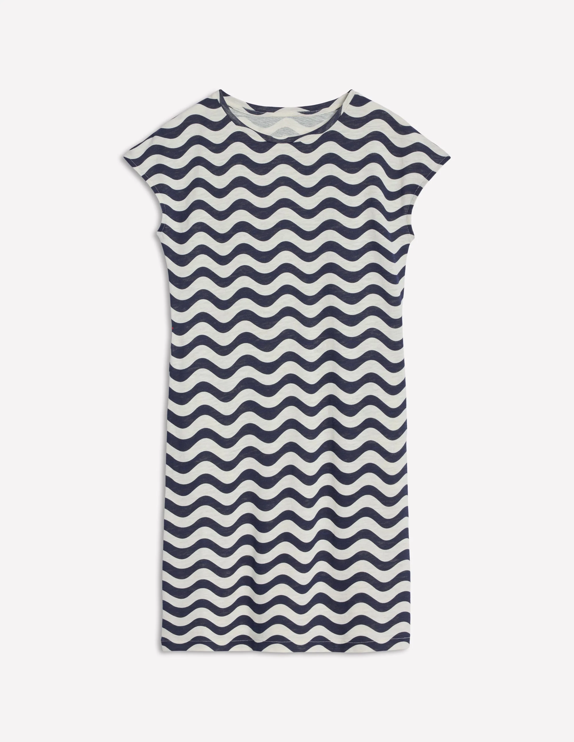 Leah T-Shirt-Kleid aus Jersey-Französisches Marineblau, Mono-Welle - Image 5