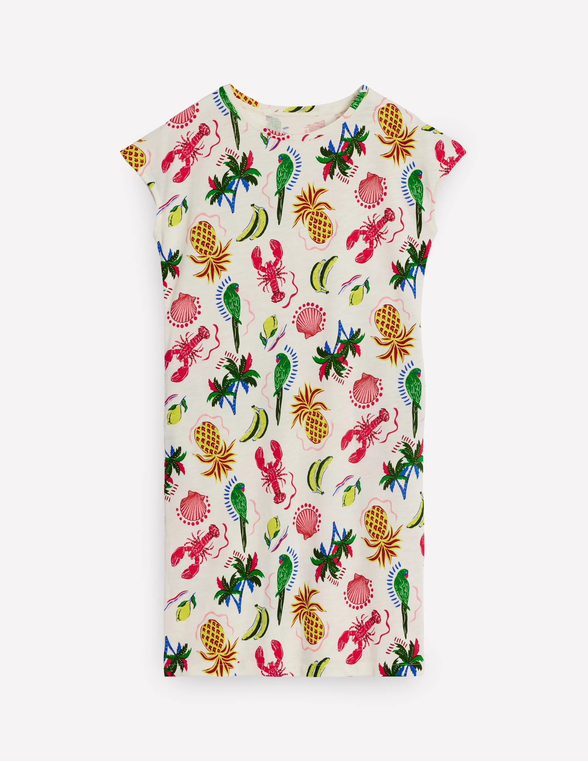 Leah T-Shirt-Kleid aus Jersey-Tropische Bonanza-Rebe - Image 5