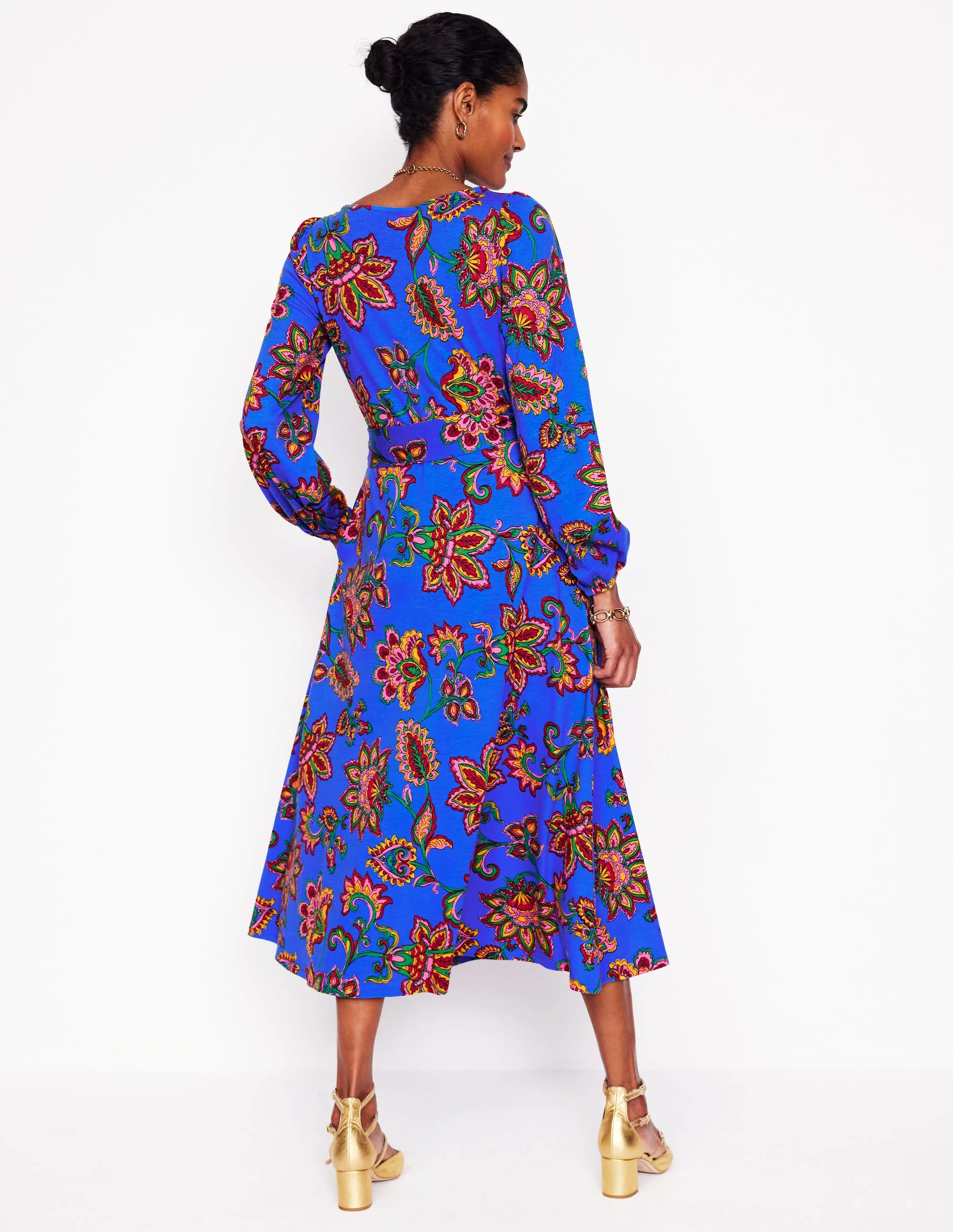 Leandra Jersey-Midikleid-Galerie-Blau, Neckische Rebe - Image 3