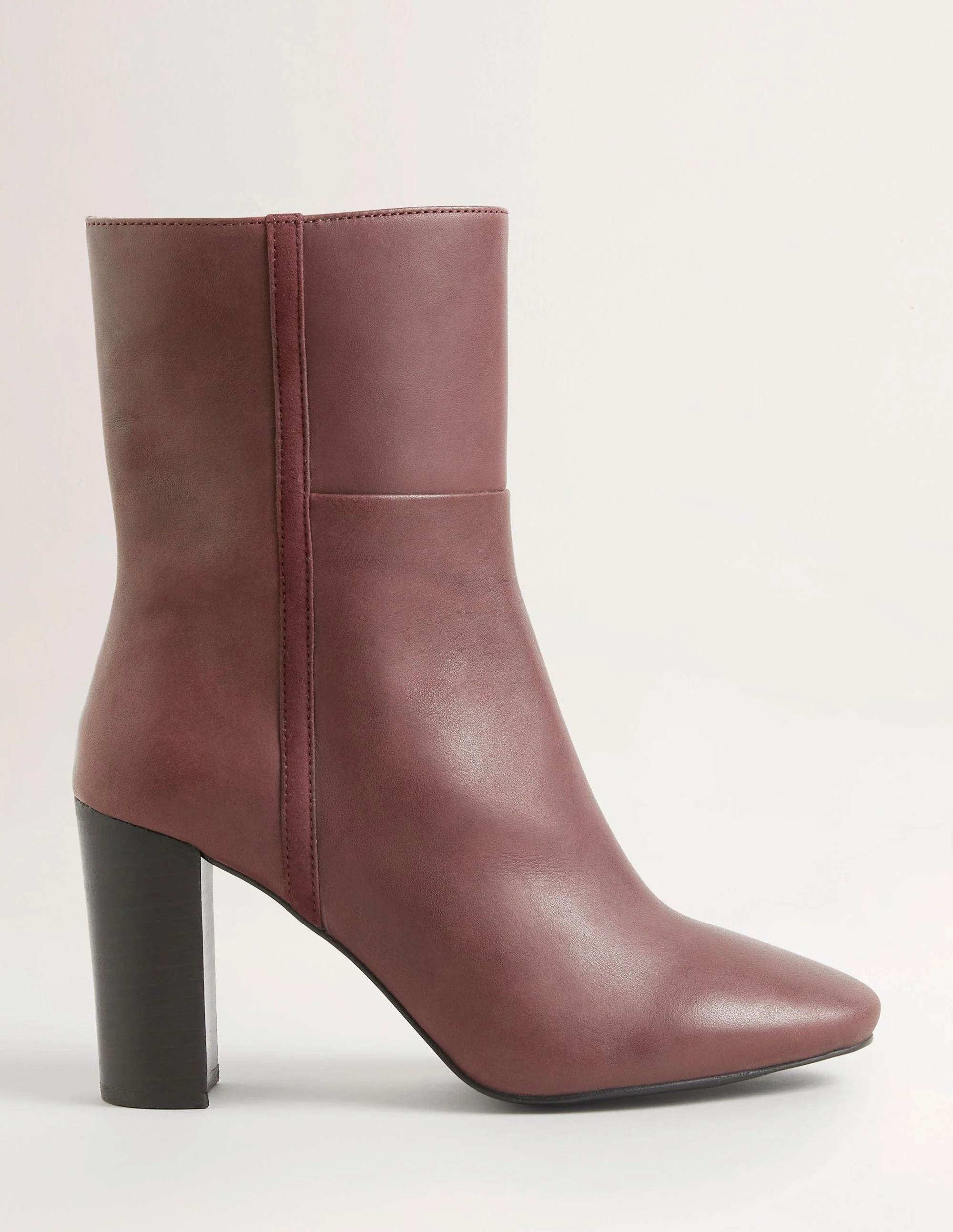 Leder-Stiefeletten-Rotbraun