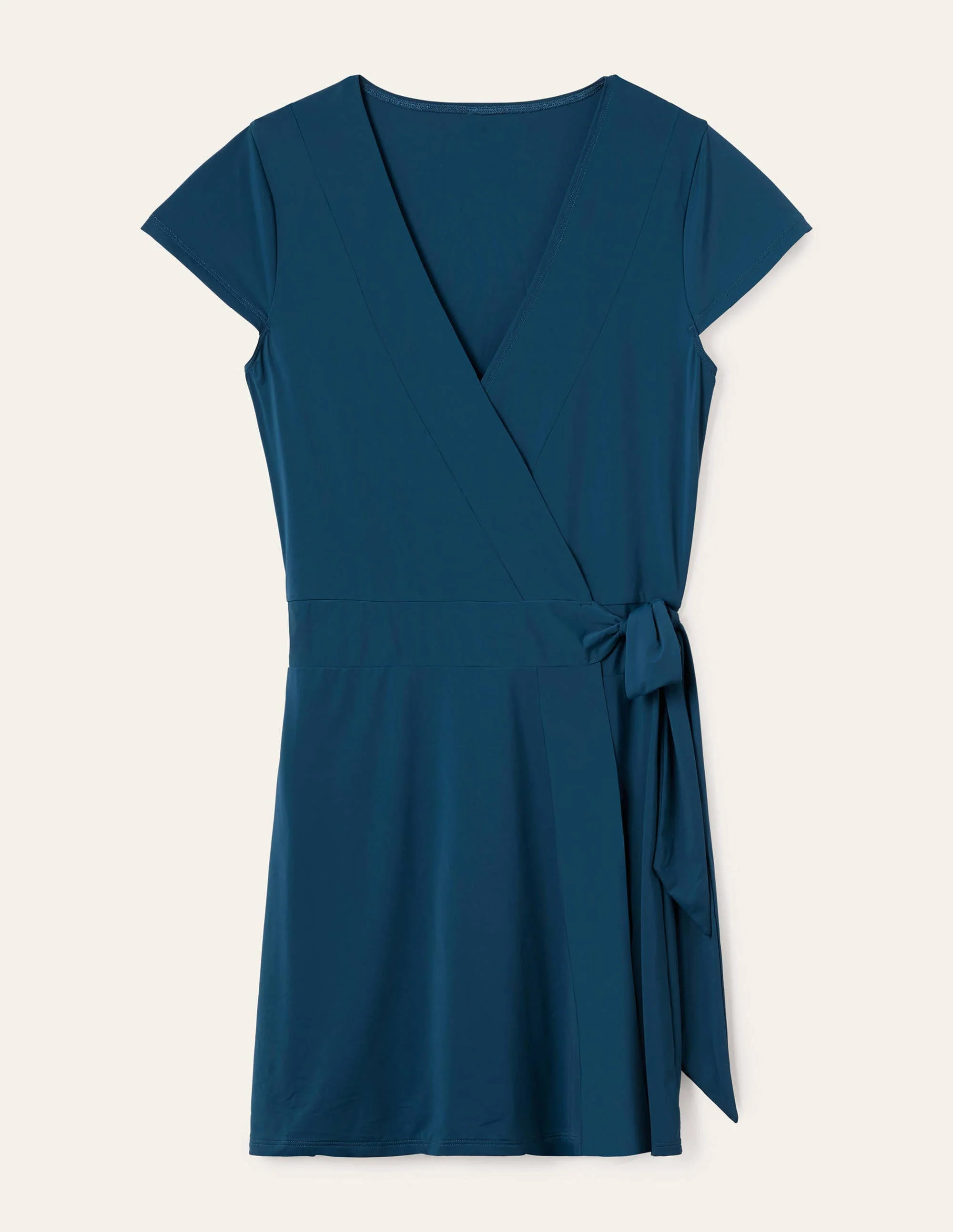 Lefkada Gewickeltes Strandkleid-Meeresblau - Image 5