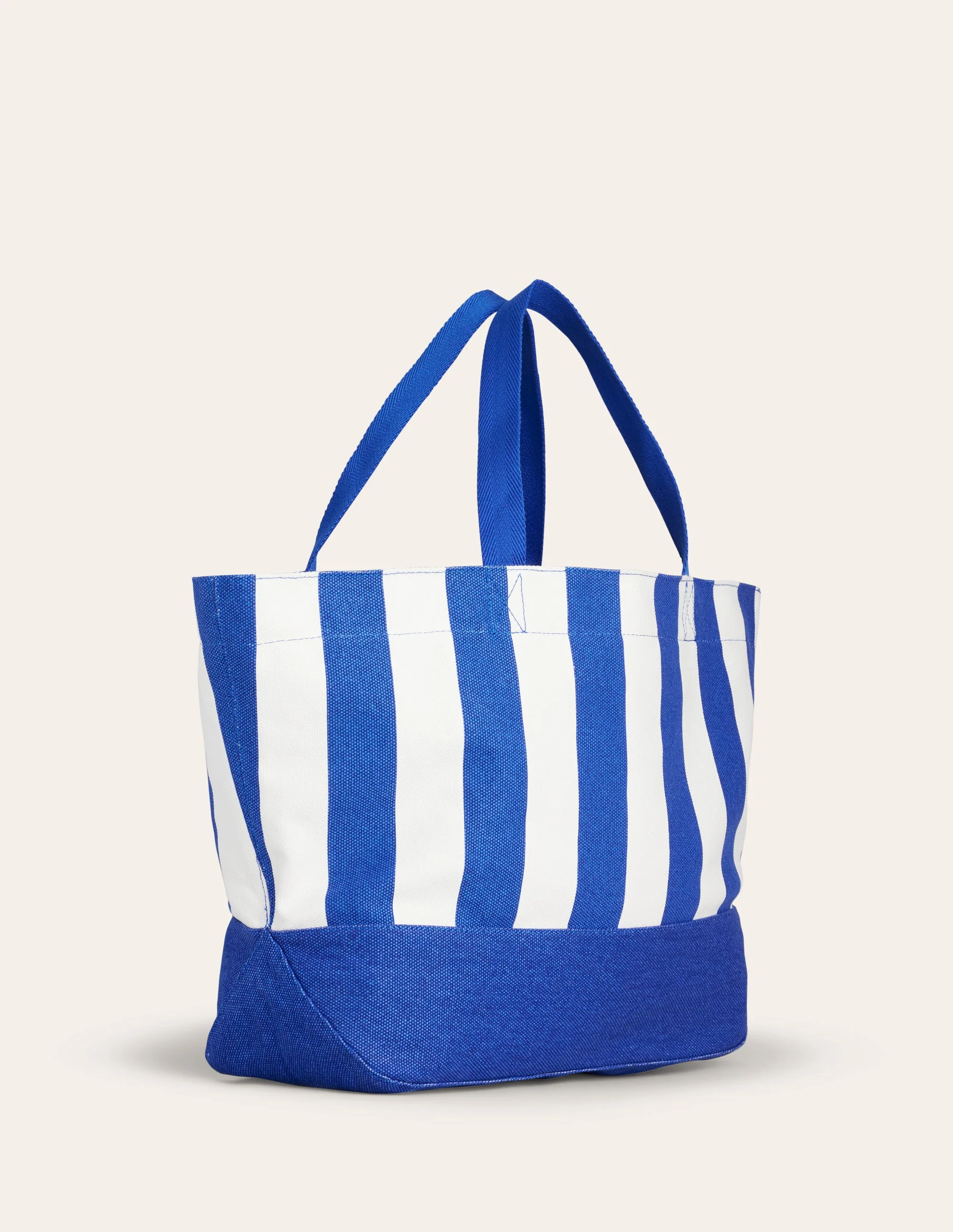 Legere Tragetasche aus Canvas-Blau Streifen - Image 4