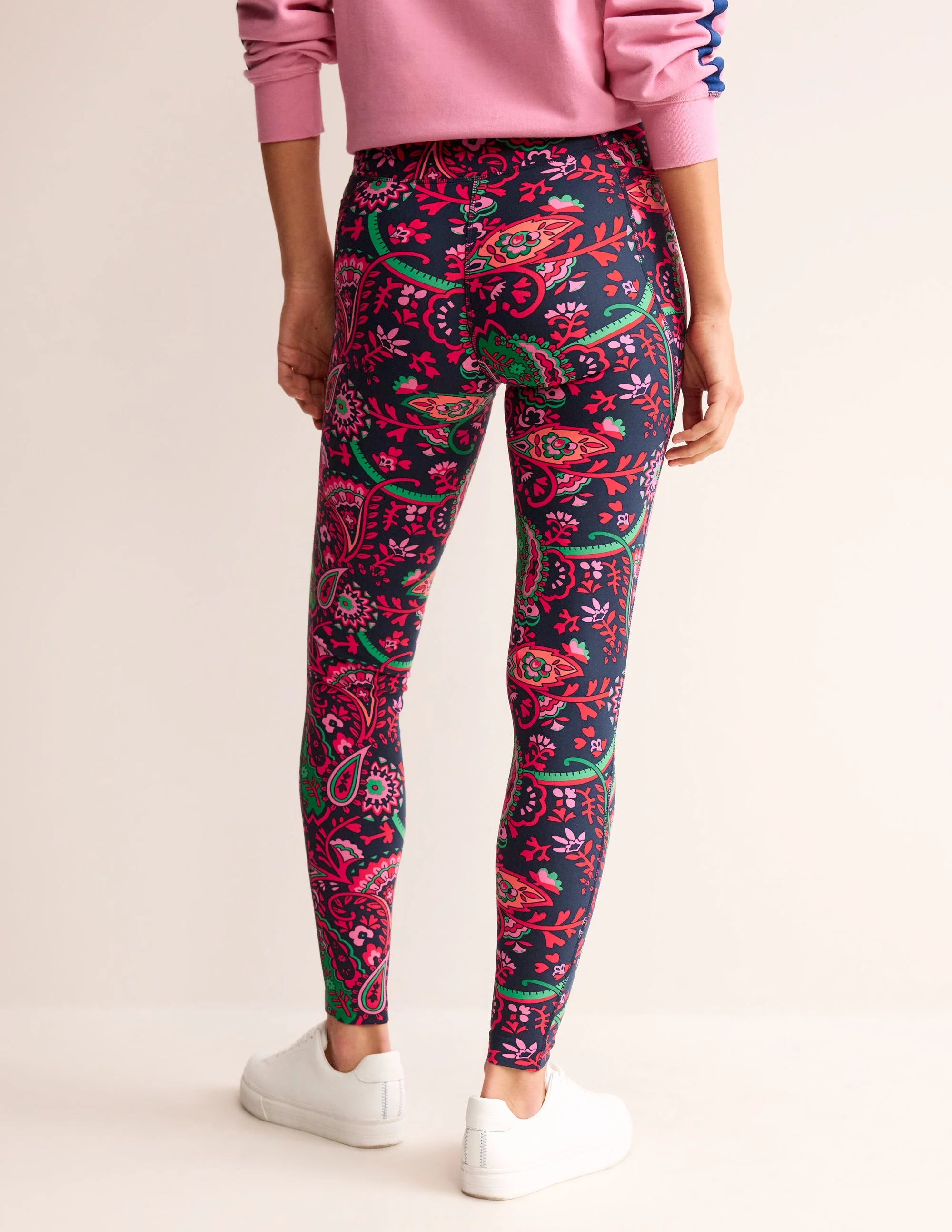 Leggings mit hohem Bund und Tasche-Französisches Marineblau, Fantastisch - Image 3