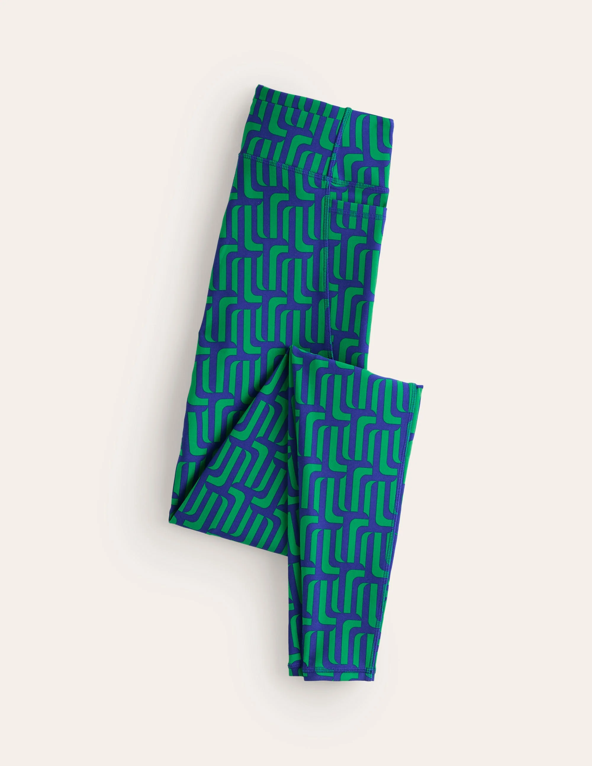 Leggings mit hohem Bund und Tasche-Grünes Tamburin, Motiv Falling Geo - Image 6