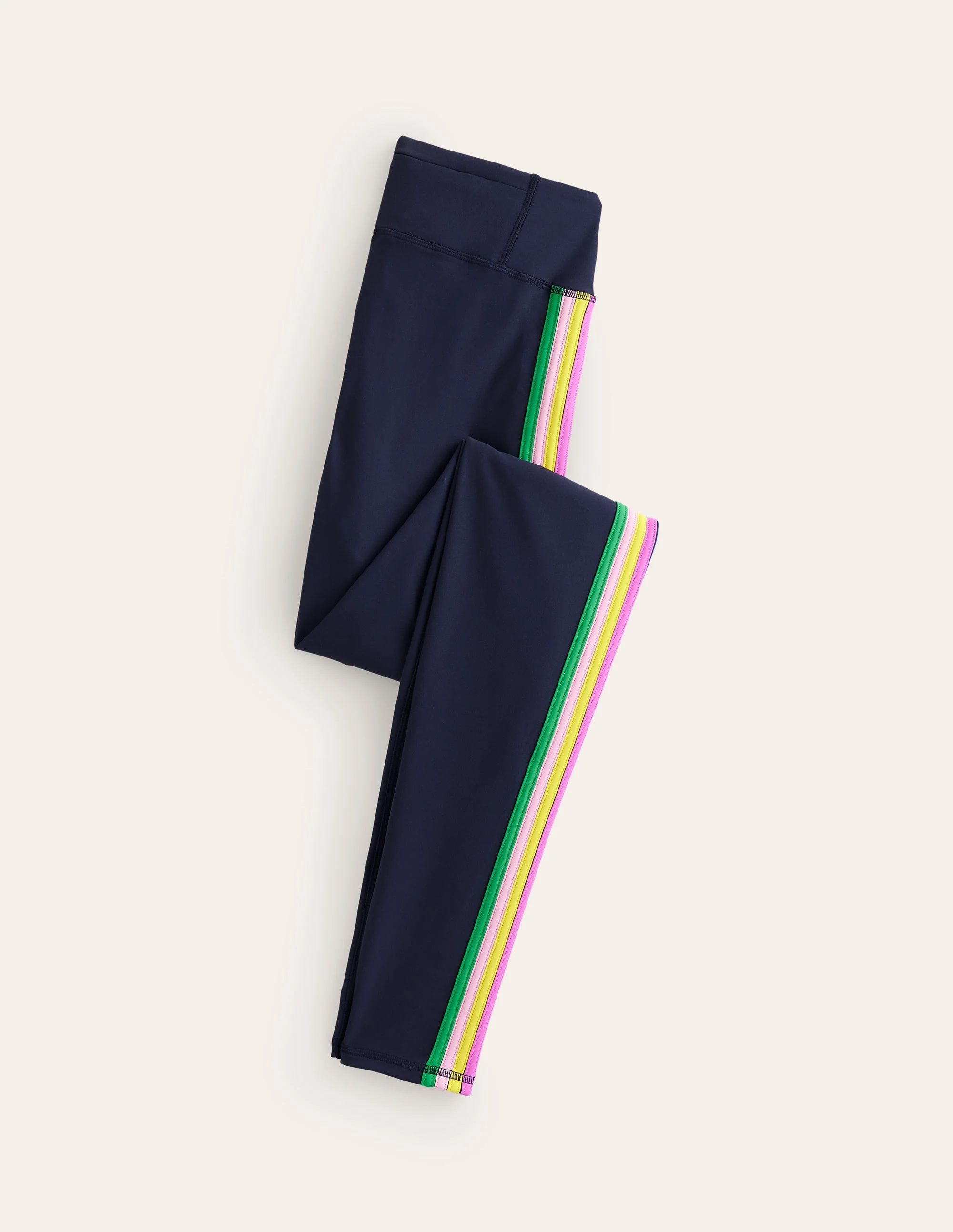 Leggings mit Streifen an der Seite-Marineblau/Bunt - Image 6