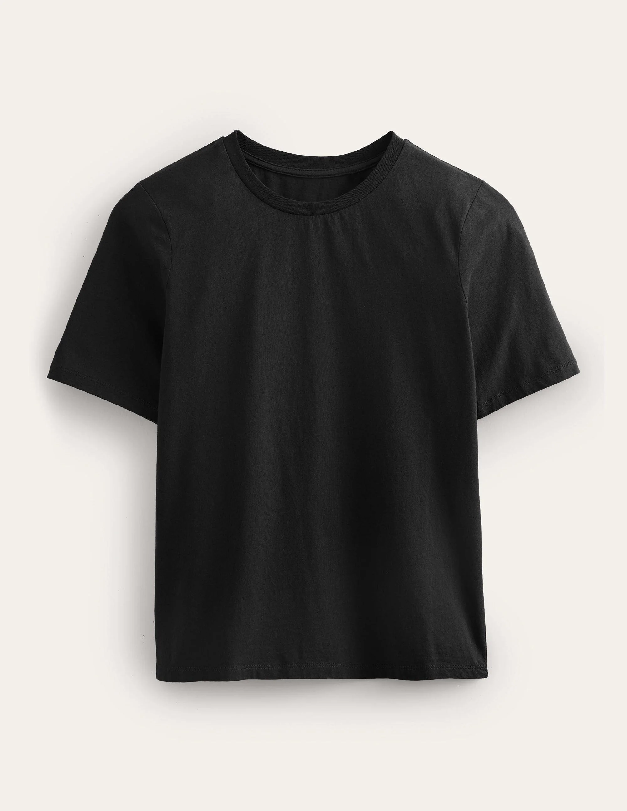 Leichtes Rundhals-T-Shirt-Schwarz - Image 5
