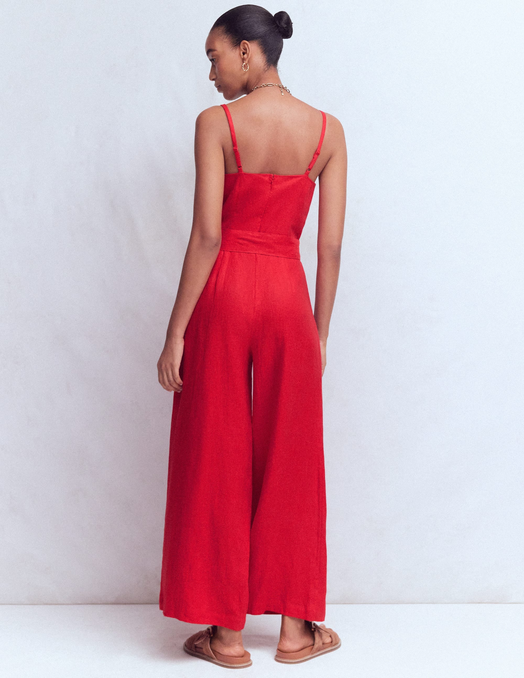 Leinen-Jumpsuit mit schmalen Trägern-Salsa - Image 3