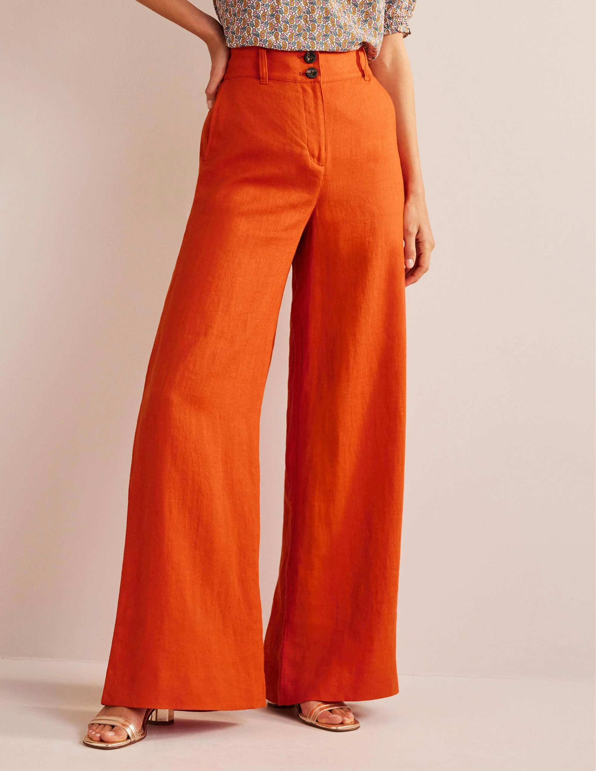 Leinenhose Highbury-Kumquatorange - Image 4