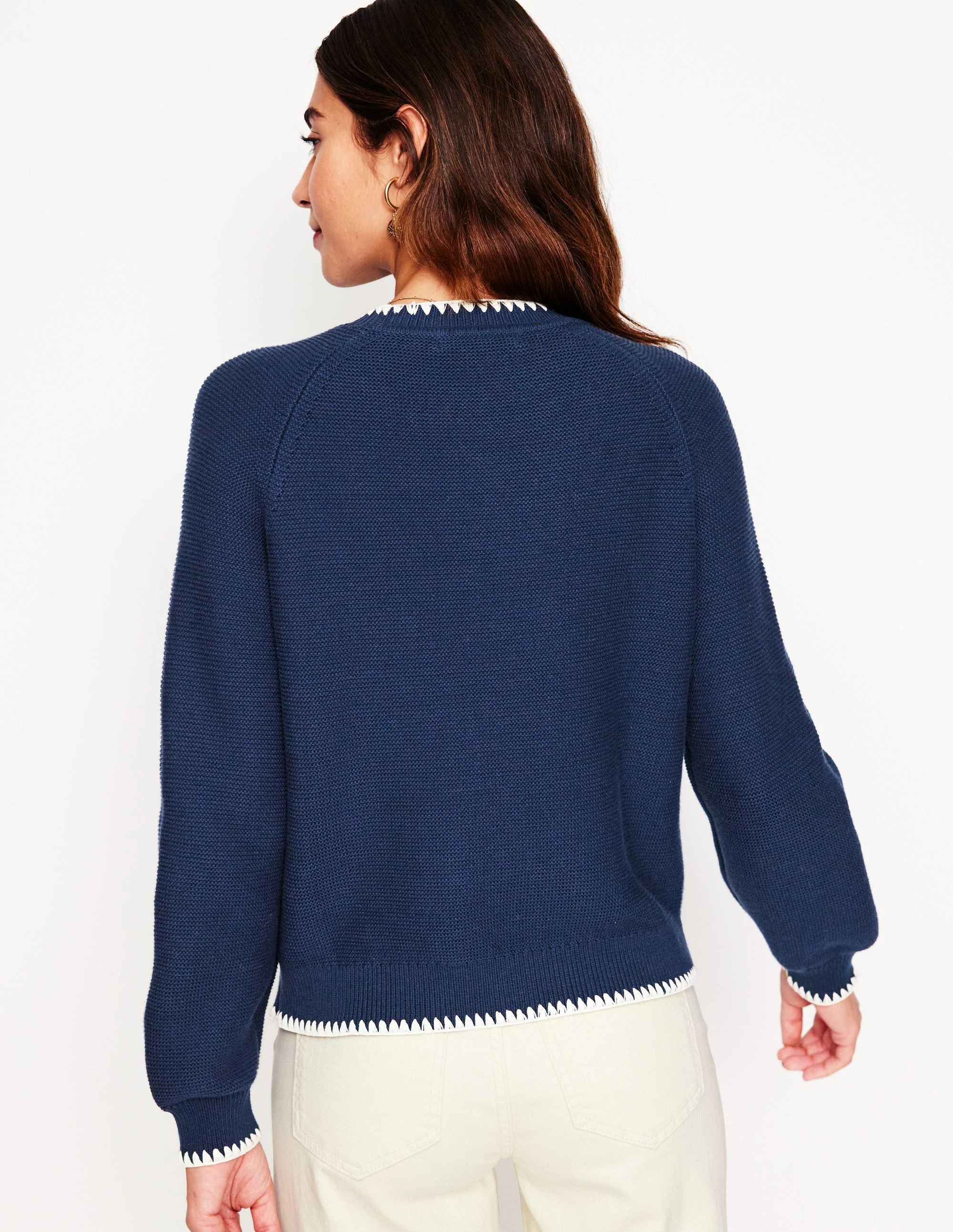Lena Pullover mit Ziernaht-Aqua Marine Marl - Image 3