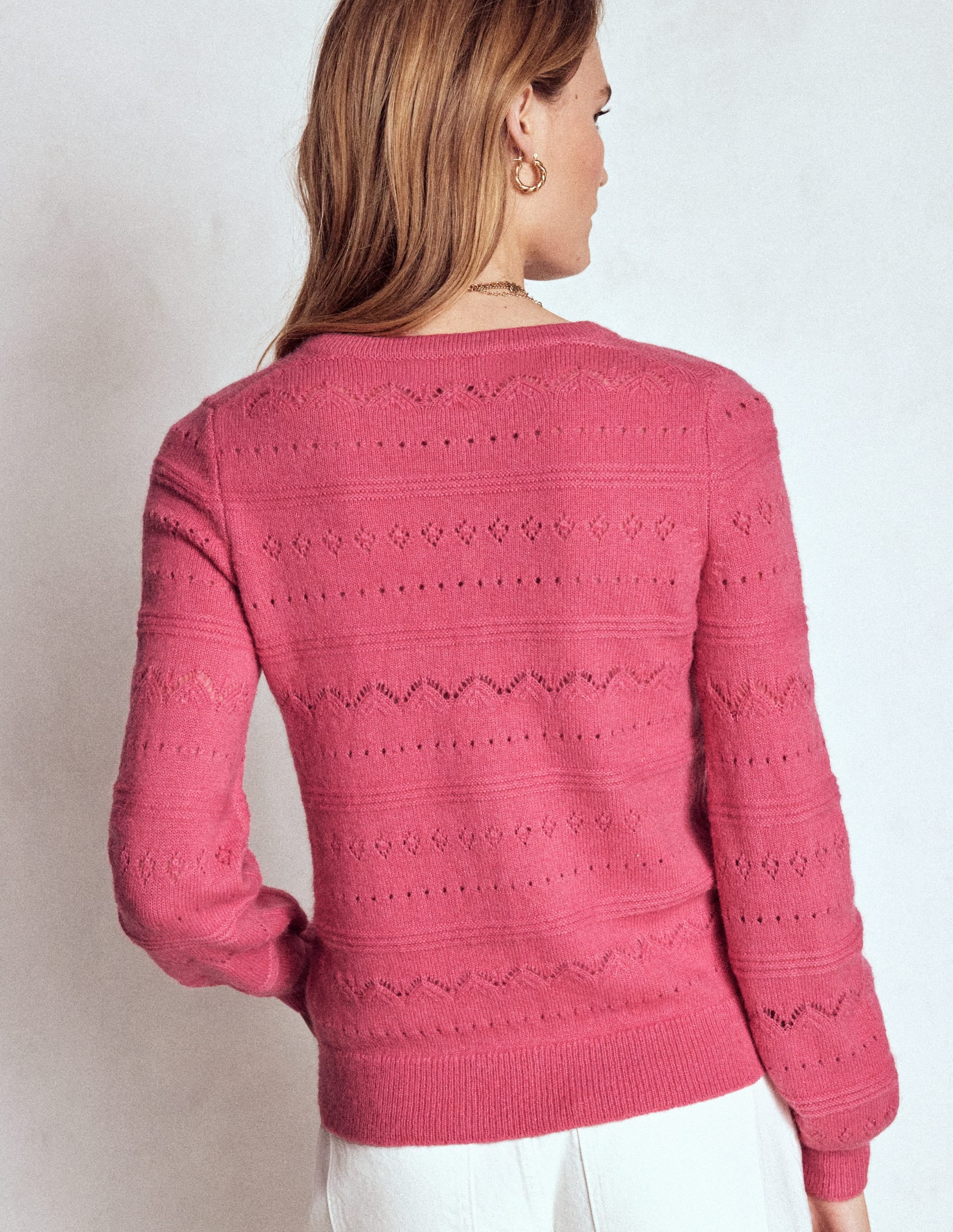 Leticia Strickjacke mit Spitzenbesatz-Animals/Stripe - Image 3