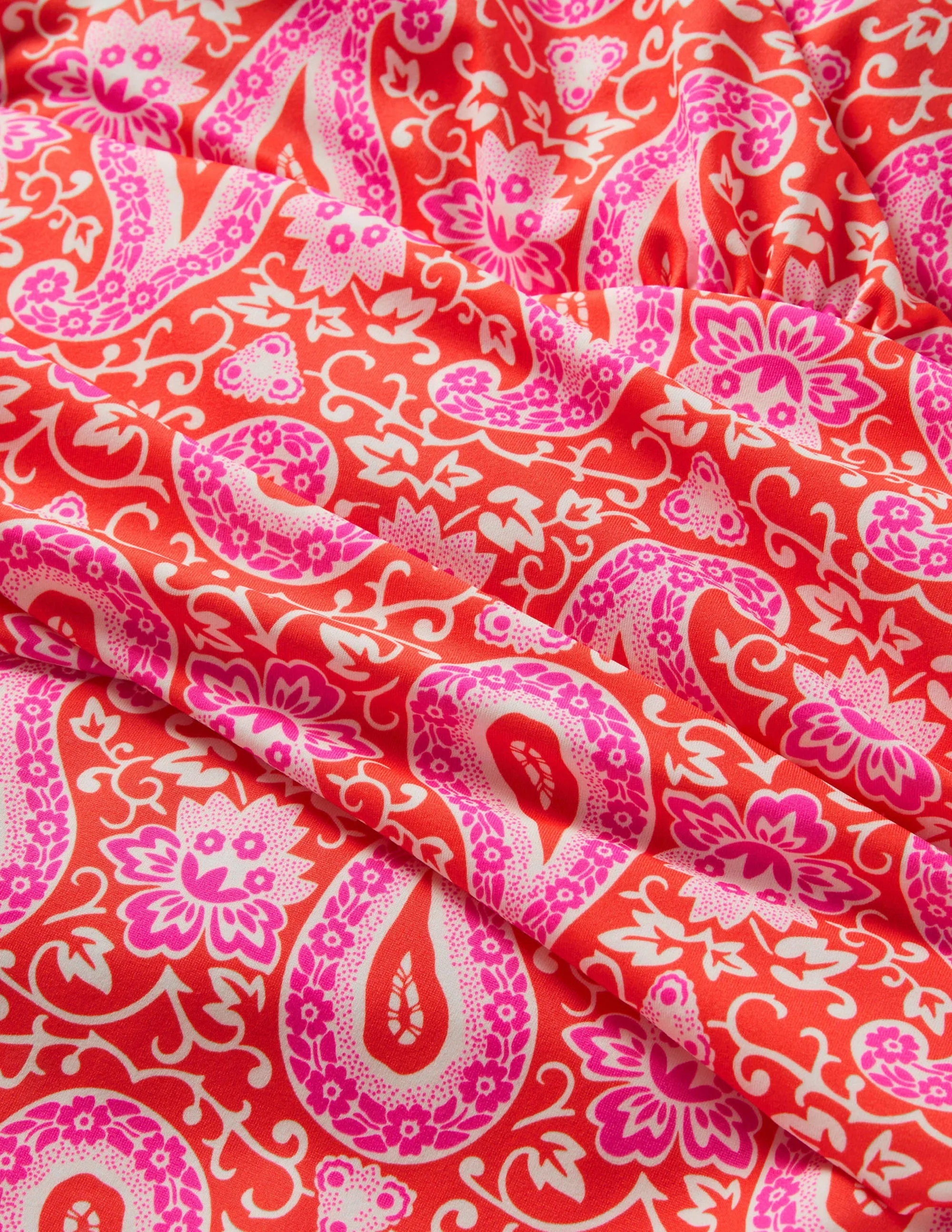 Levanzo Neckholder-Badeanzug-Knalliges Papayaorange, Paisleymuster - Image 8