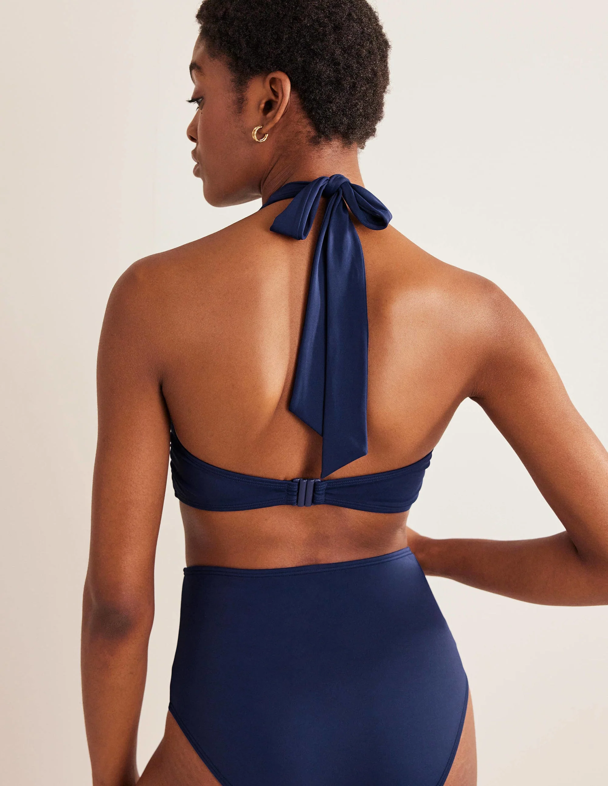 Levanzo Neckholder-Bikinioberteil-Französisches Marineblau - Image 3